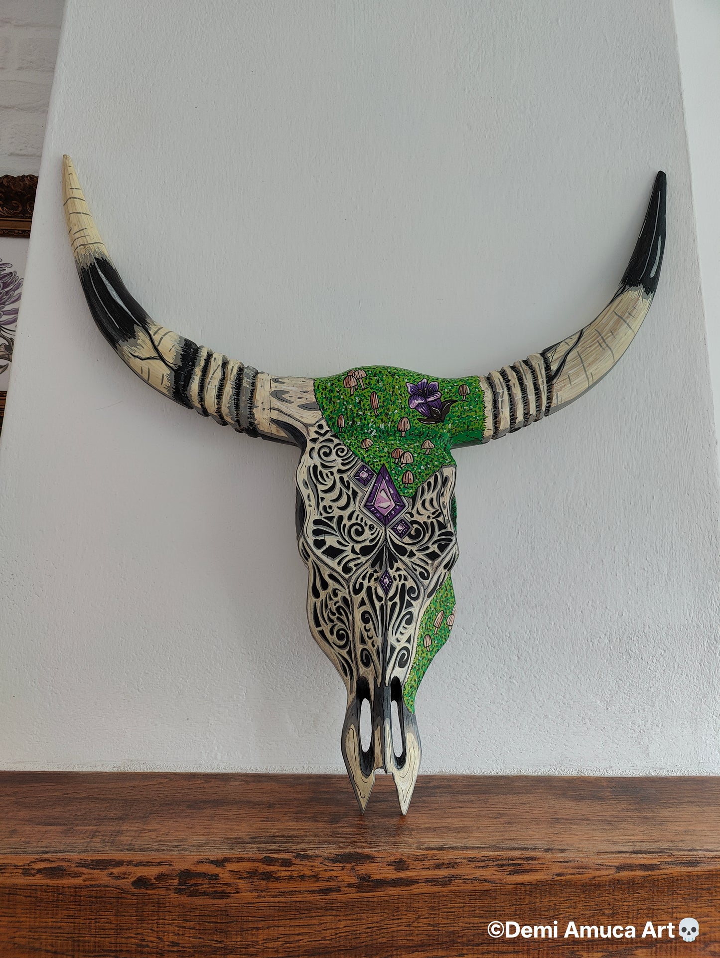 Woodpaint: Cow Skull (No Shipping)