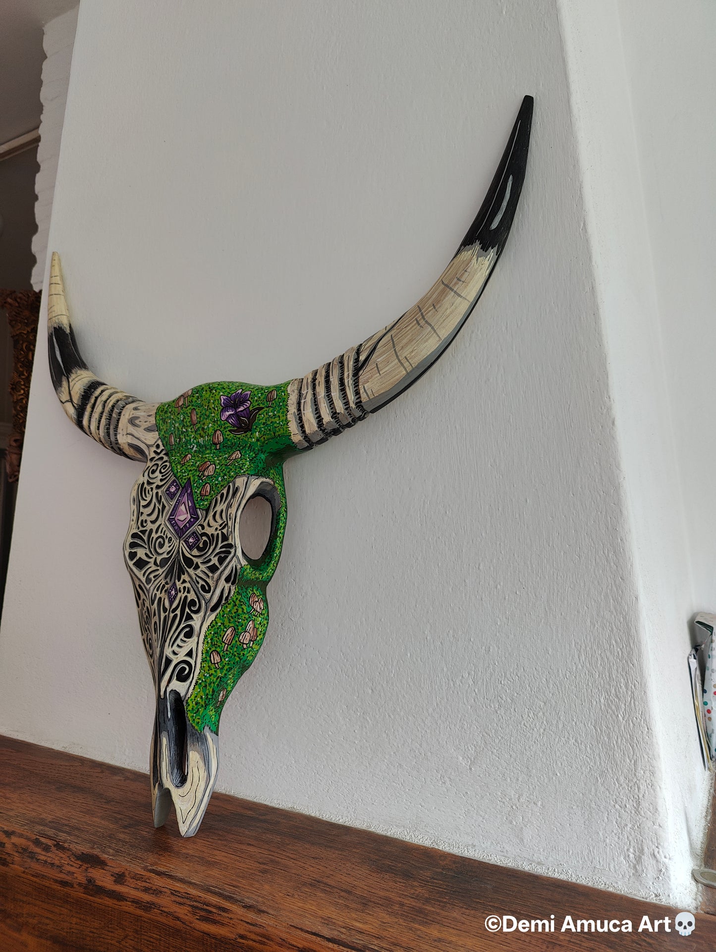 Woodpaint: Cow Skull (No Shipping)