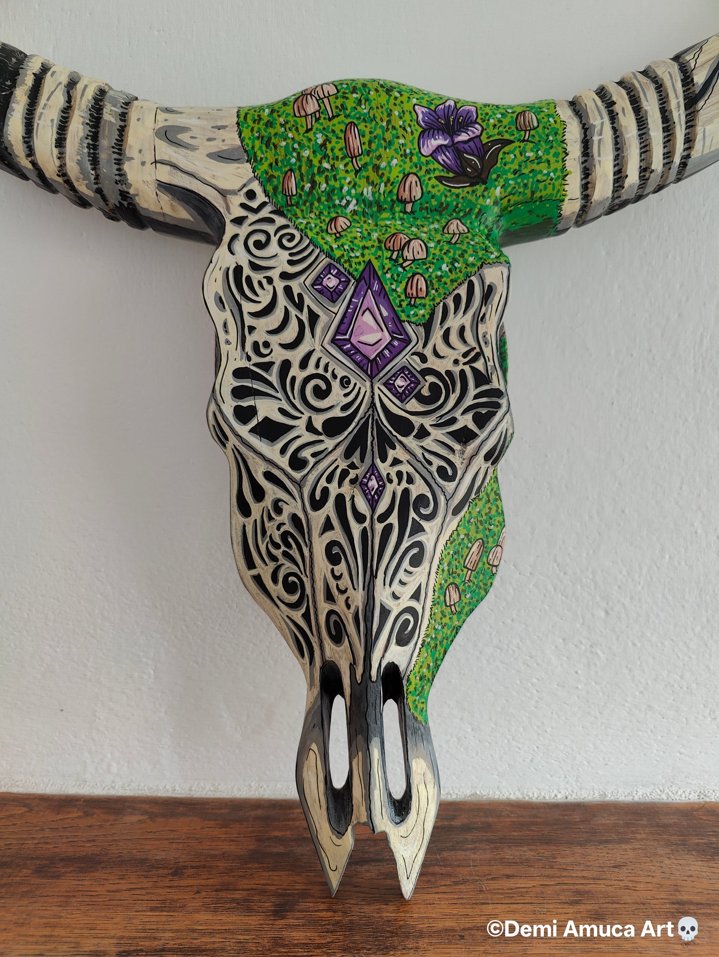 Woodpaint: Cow Skull (No Shipping)