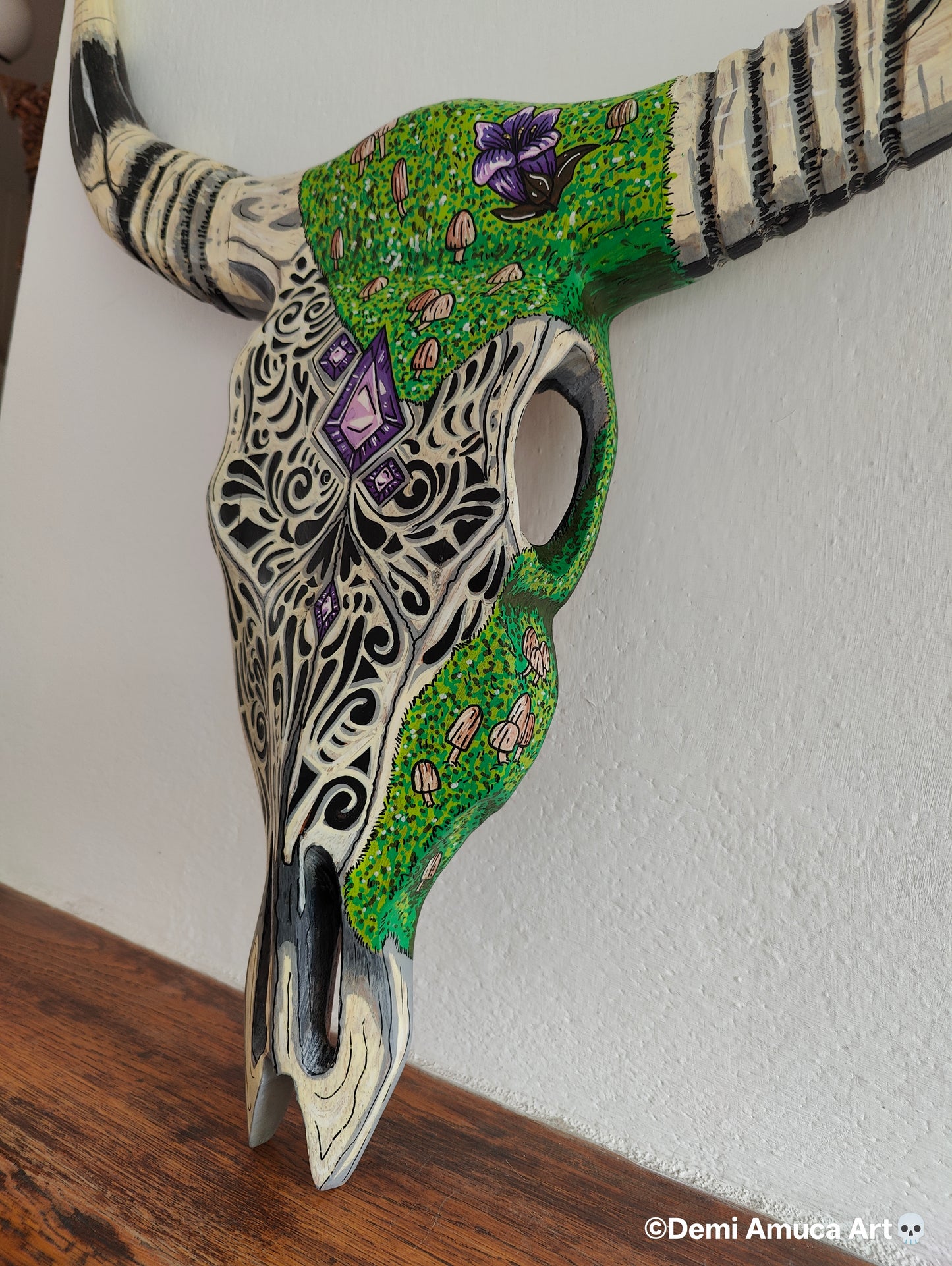 Woodpaint: Cow Skull (No Shipping)