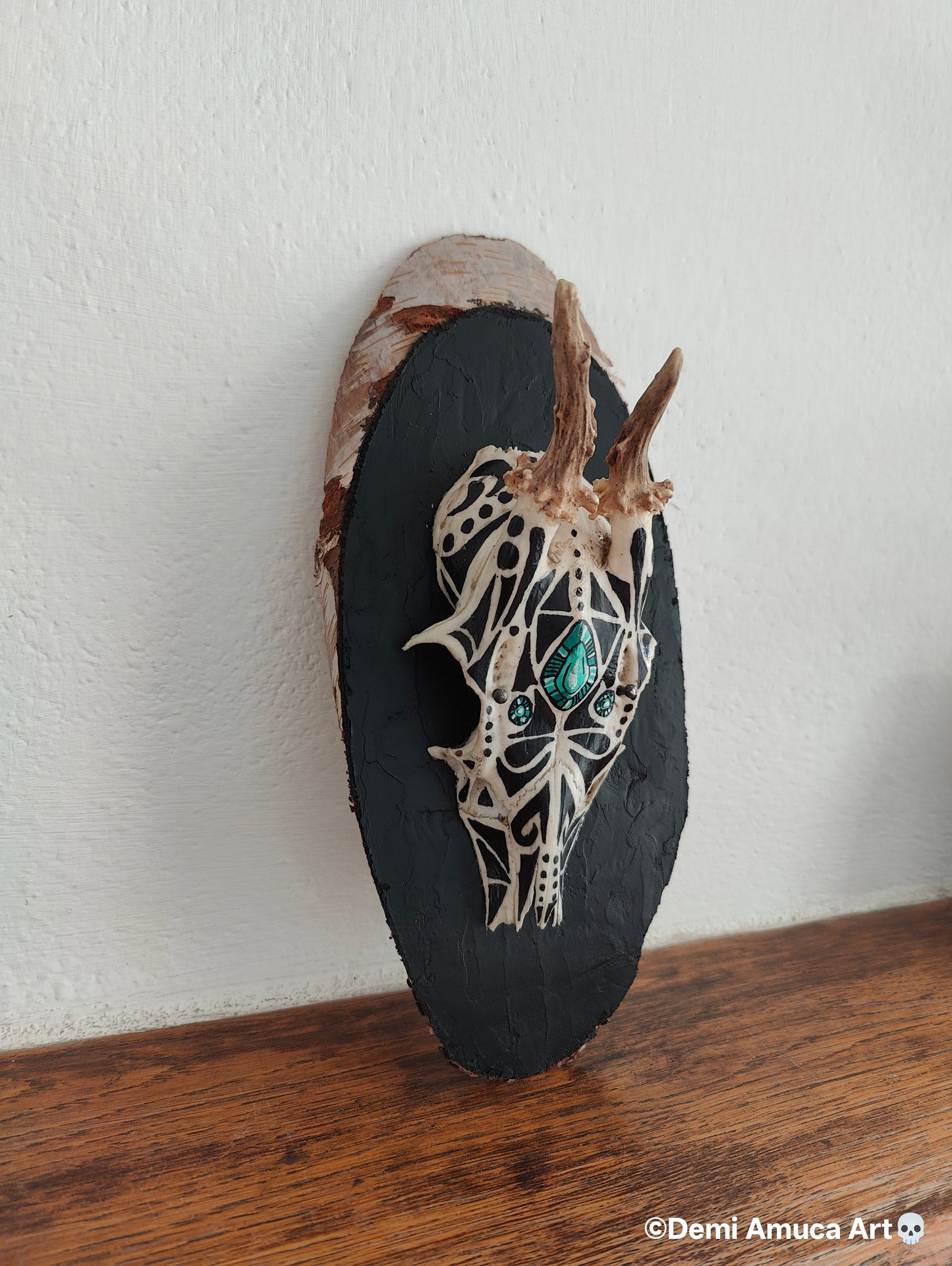 Small painted deer skull