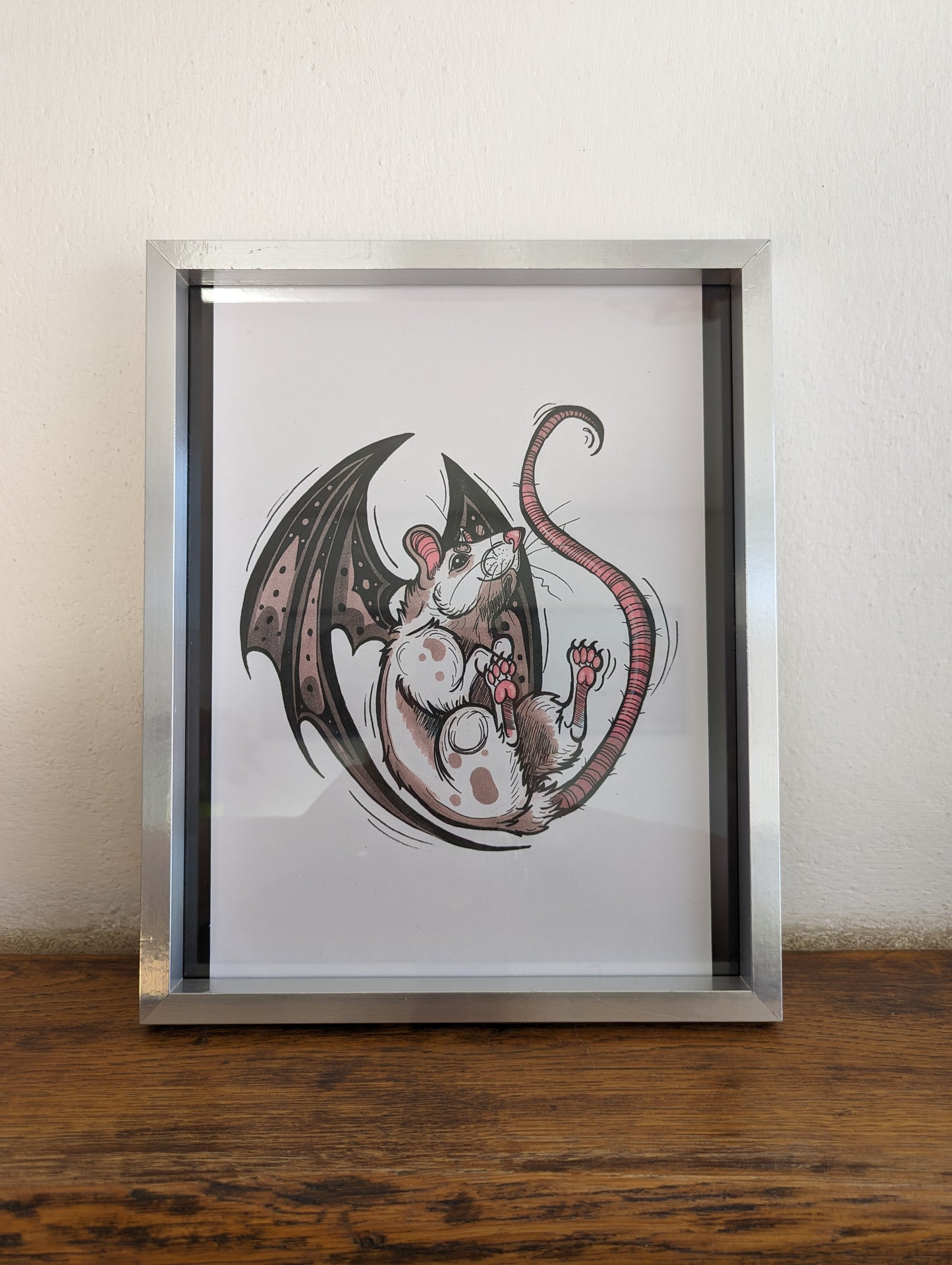 Framed Art Print BatRat (No shipping)