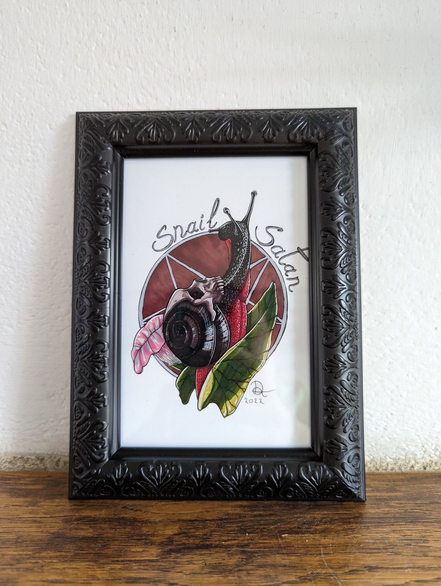 Framed Art Print Snail Satan