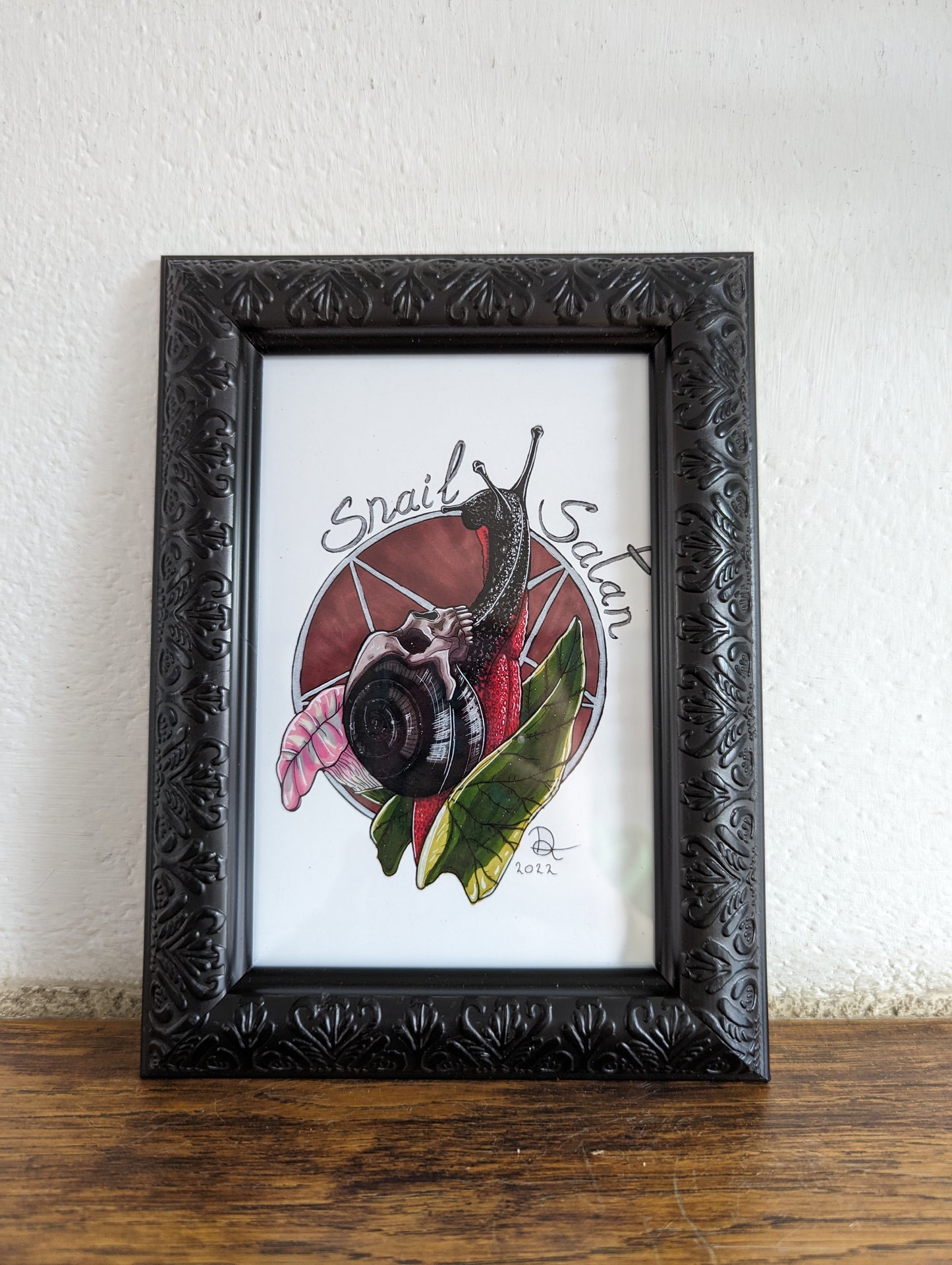 Framed Art Print Snail Satan