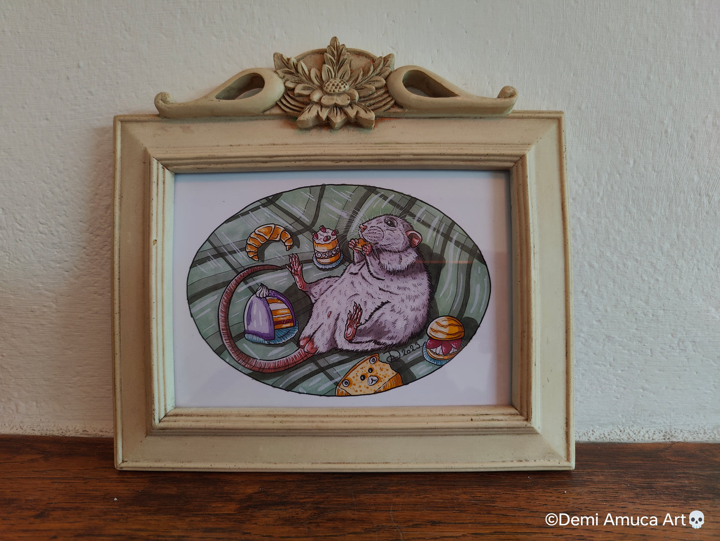 Framed Art Print Snack Rat
