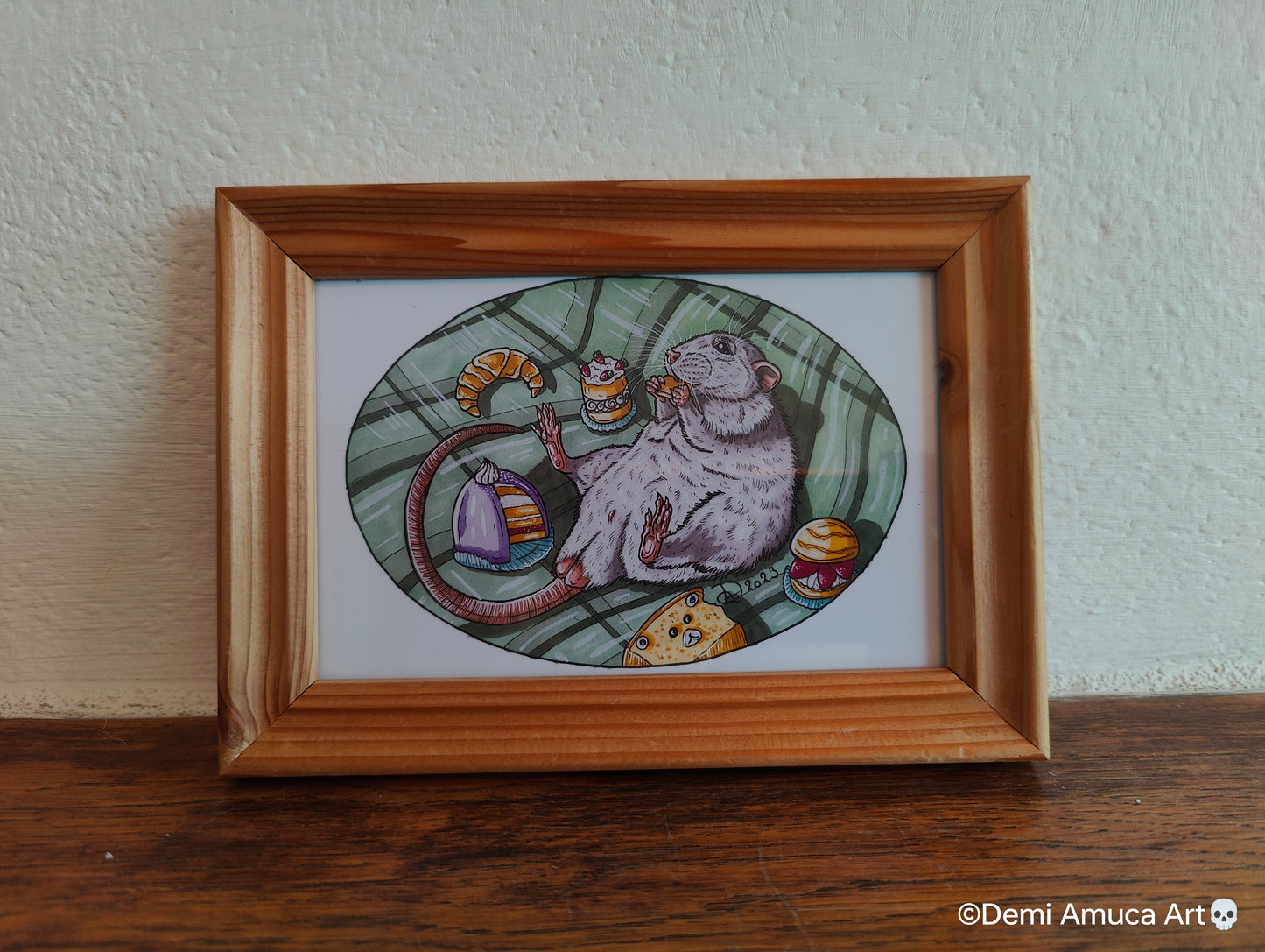 Framed Art Print Snack Rat