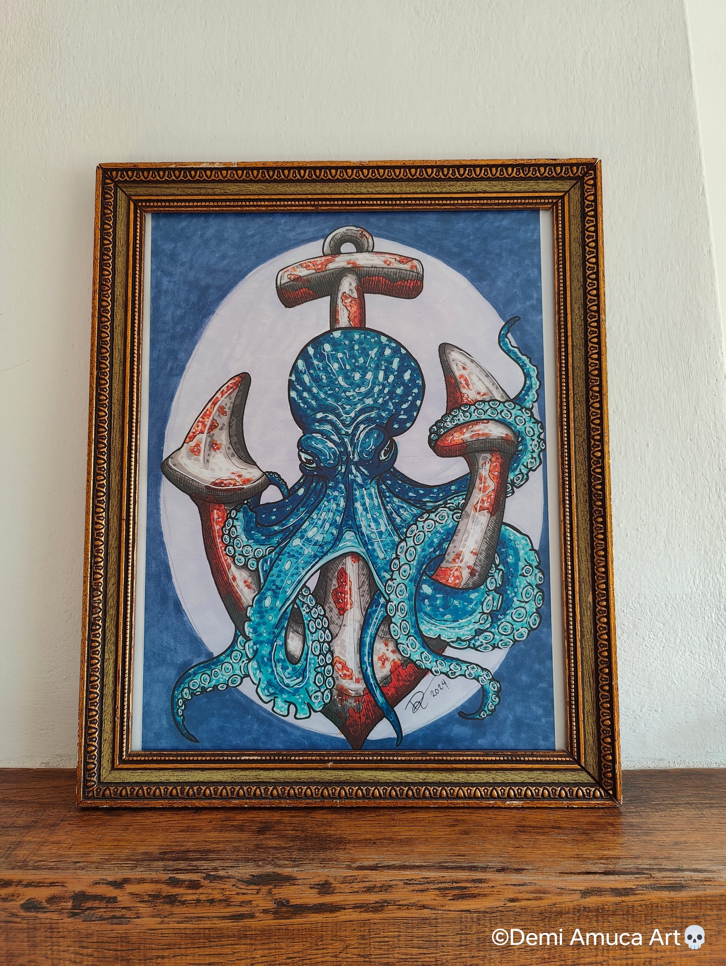 Framed Art Print: The Kraken (No Shipping)