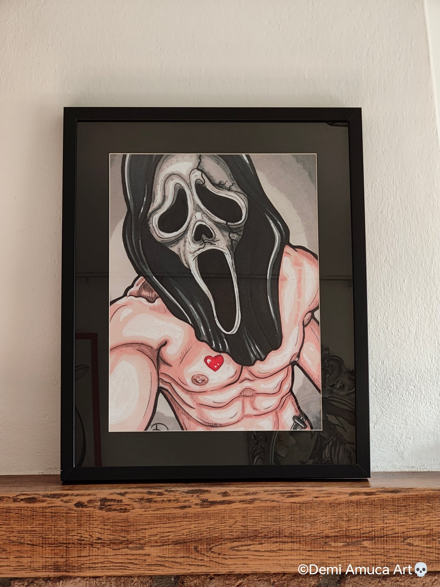 Framed Art Print Ghost Face (No Shipping)