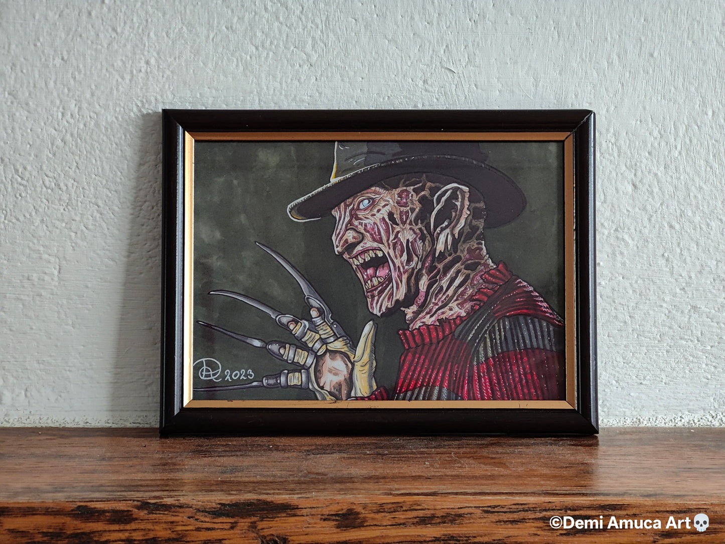 Framed Art Print Freddy Krueger