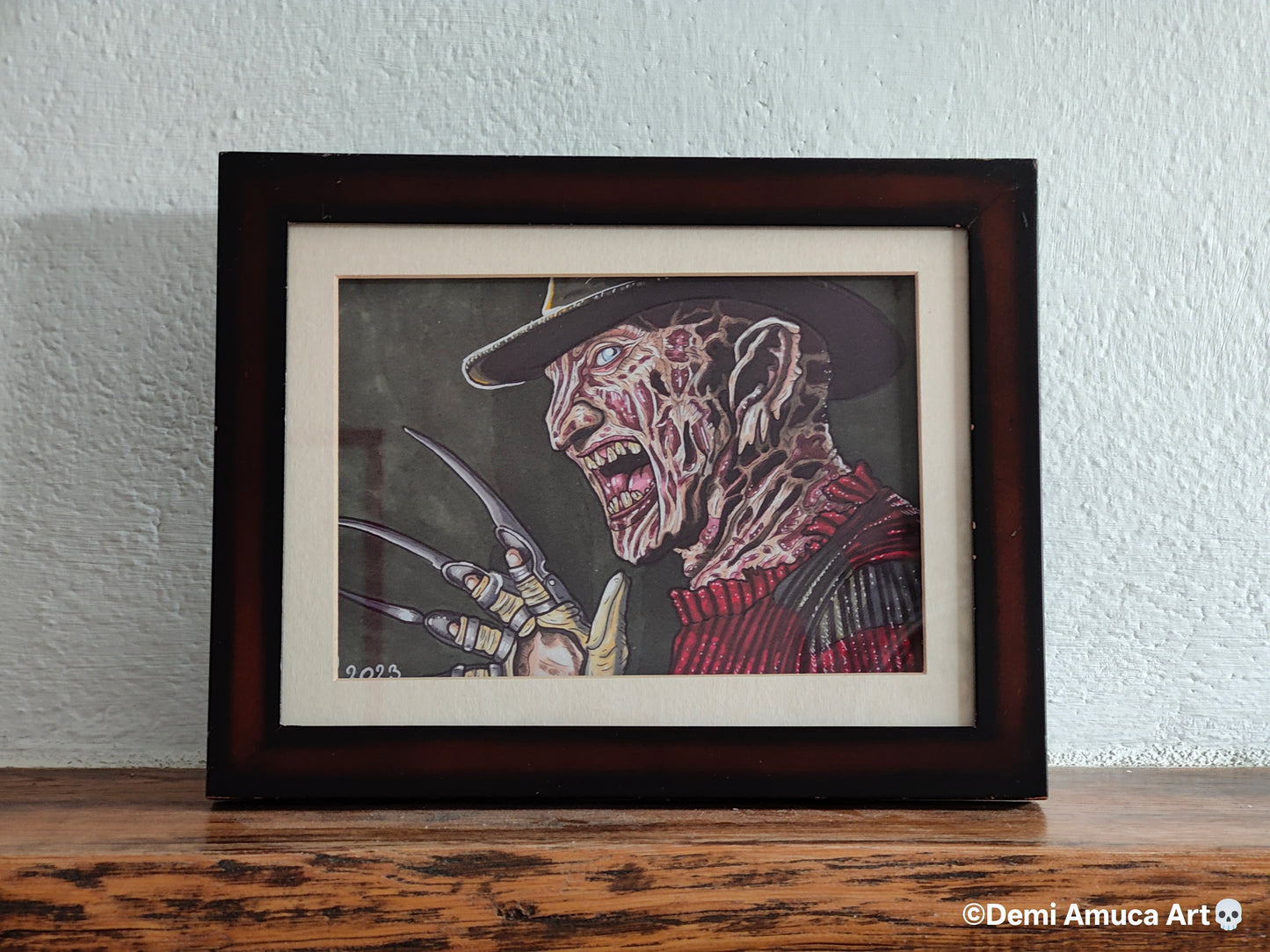 Framed Art Print Freddy Krueger