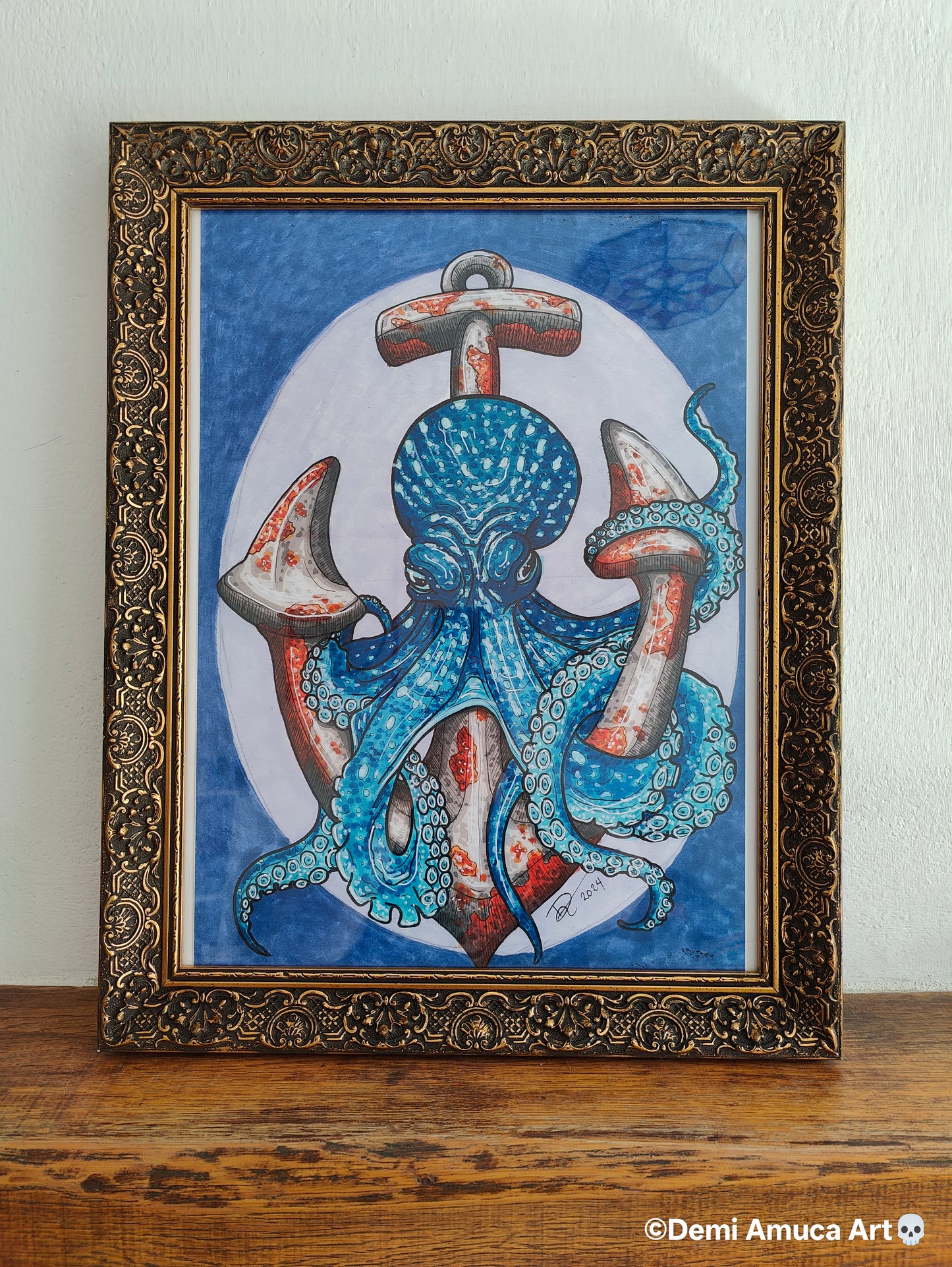 Framed Art Print: The Kraken (No Shipping)