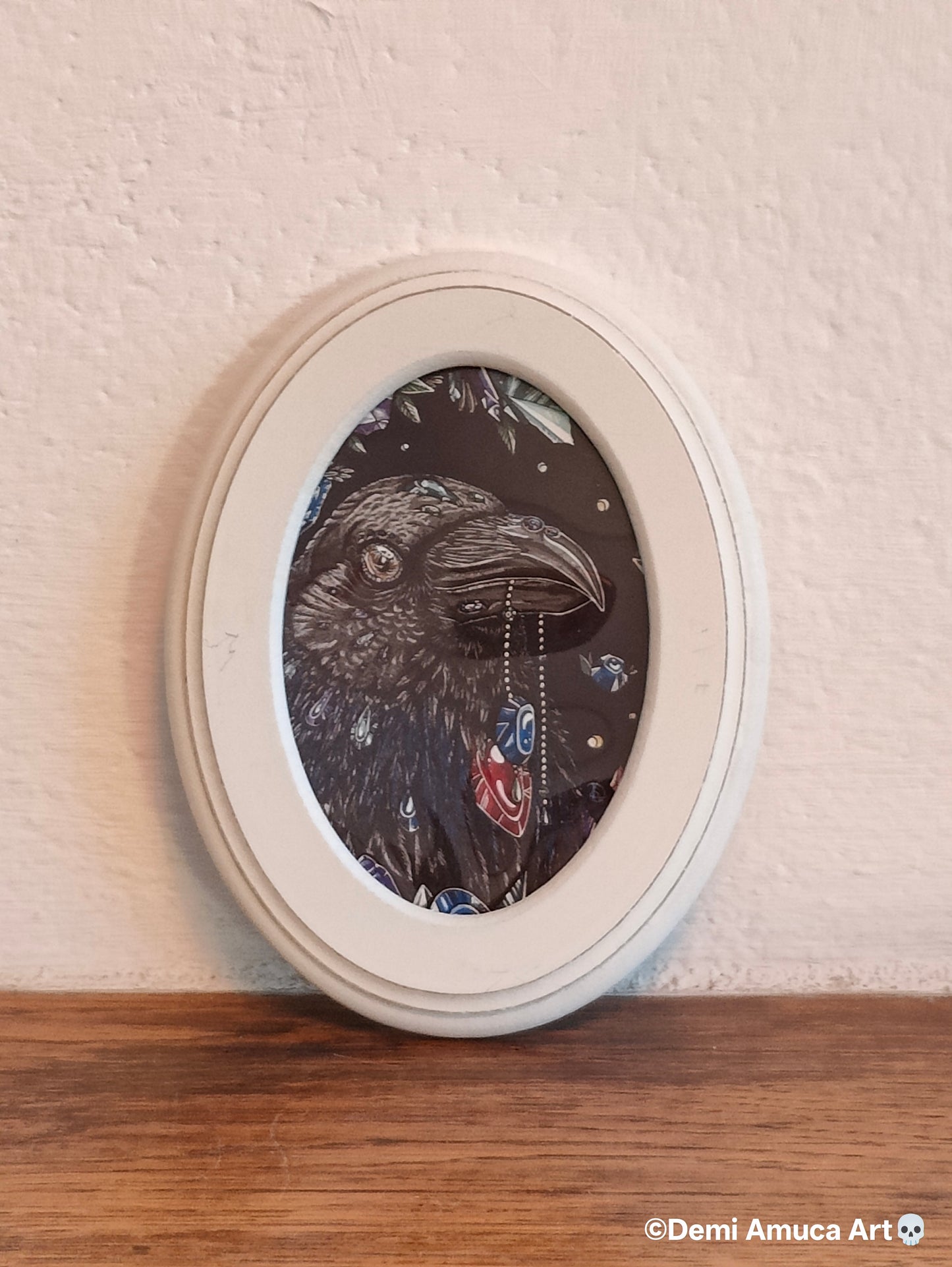 Framed Art Print Gem Raven
