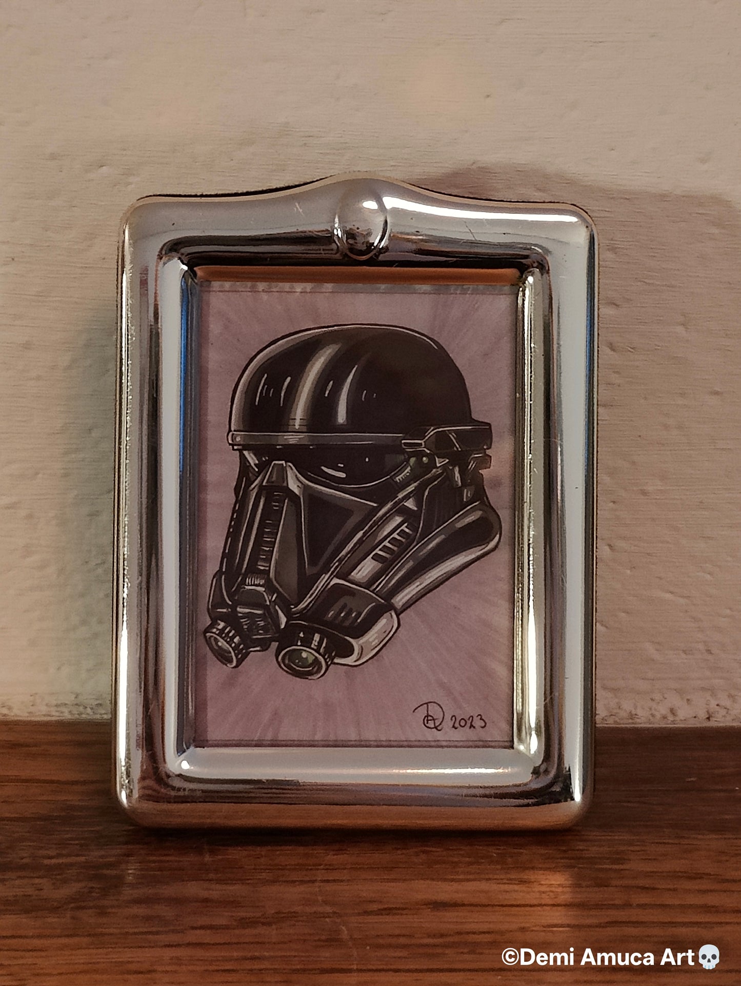 Framed Art Print: Death Trooper Helmet