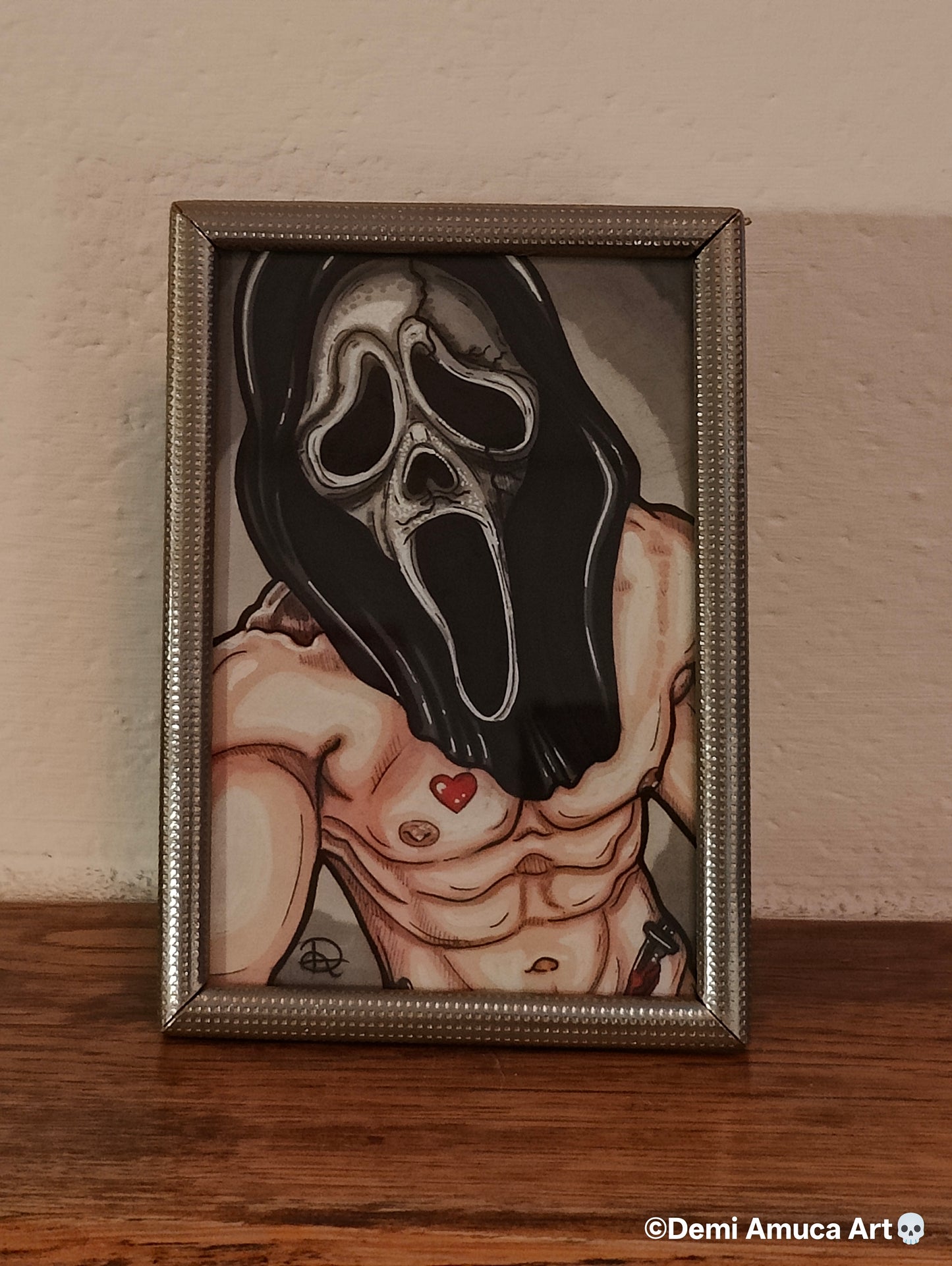 Framed Art Print Ghost Face