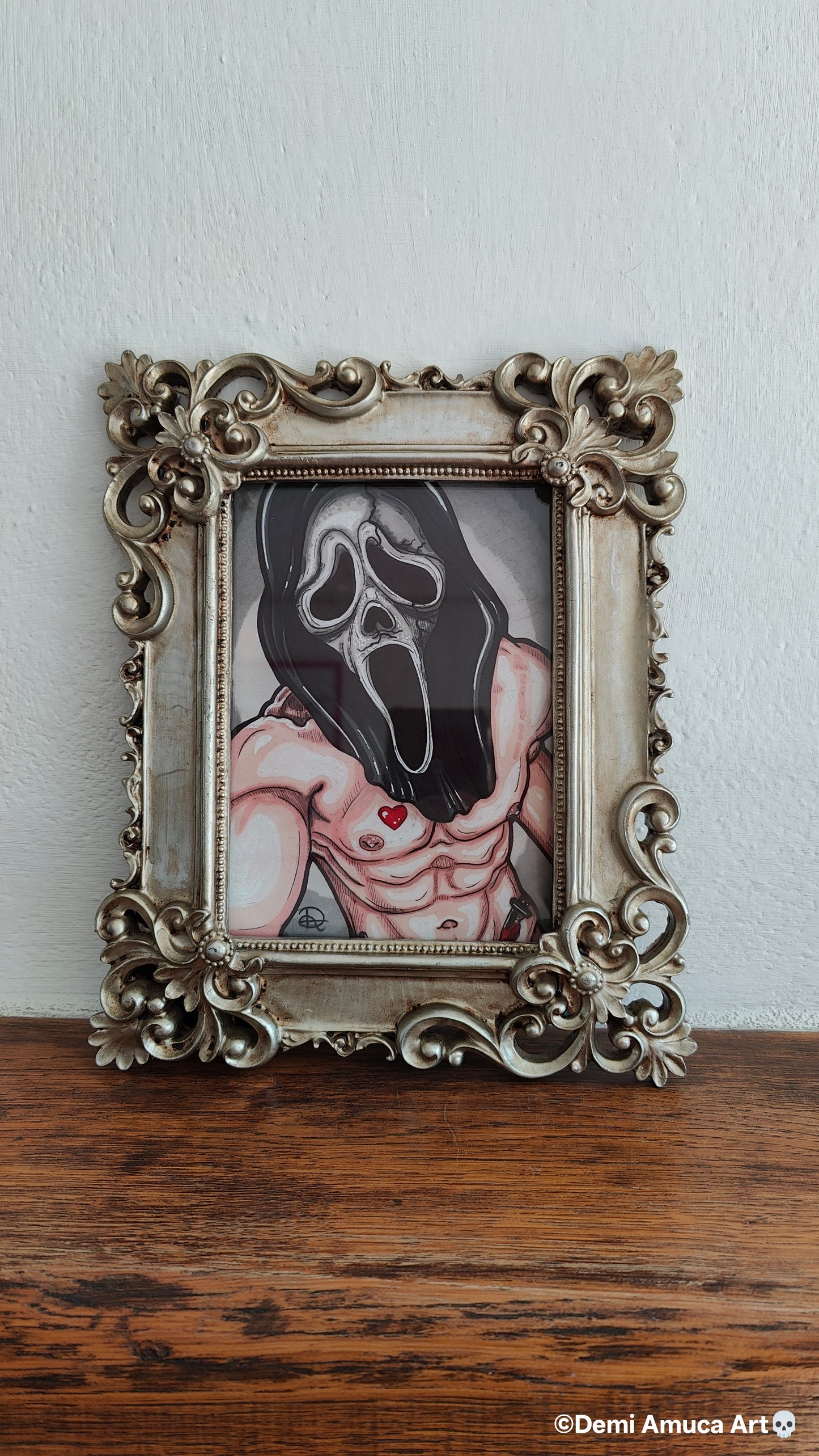 Framed Art Print Ghost Face