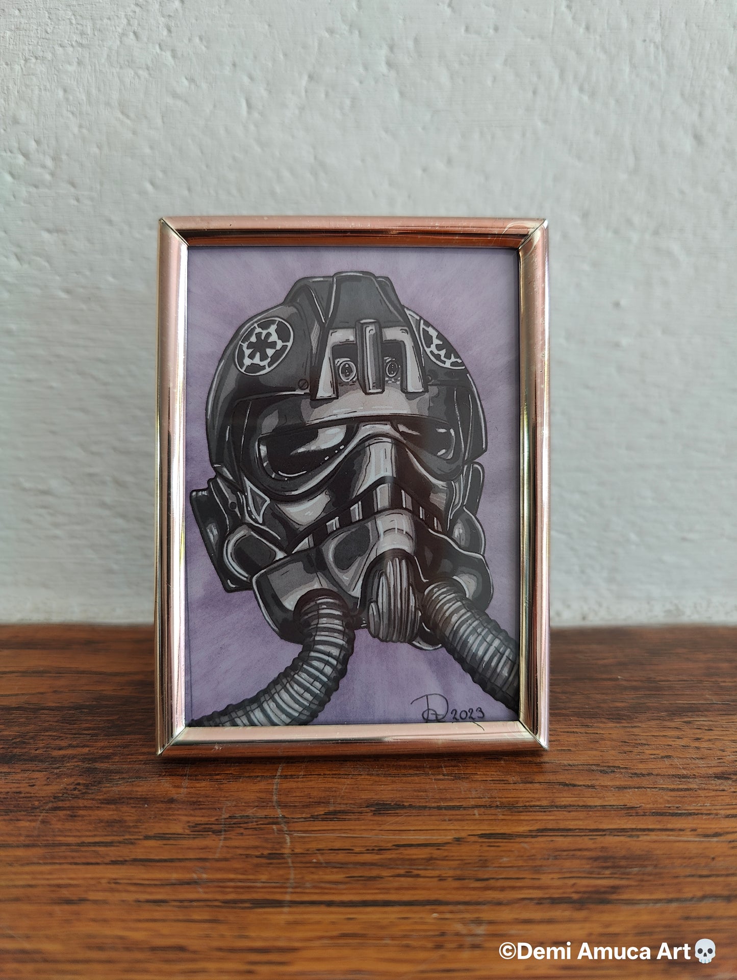 Framed Art Print: Tie Fighter Helmet