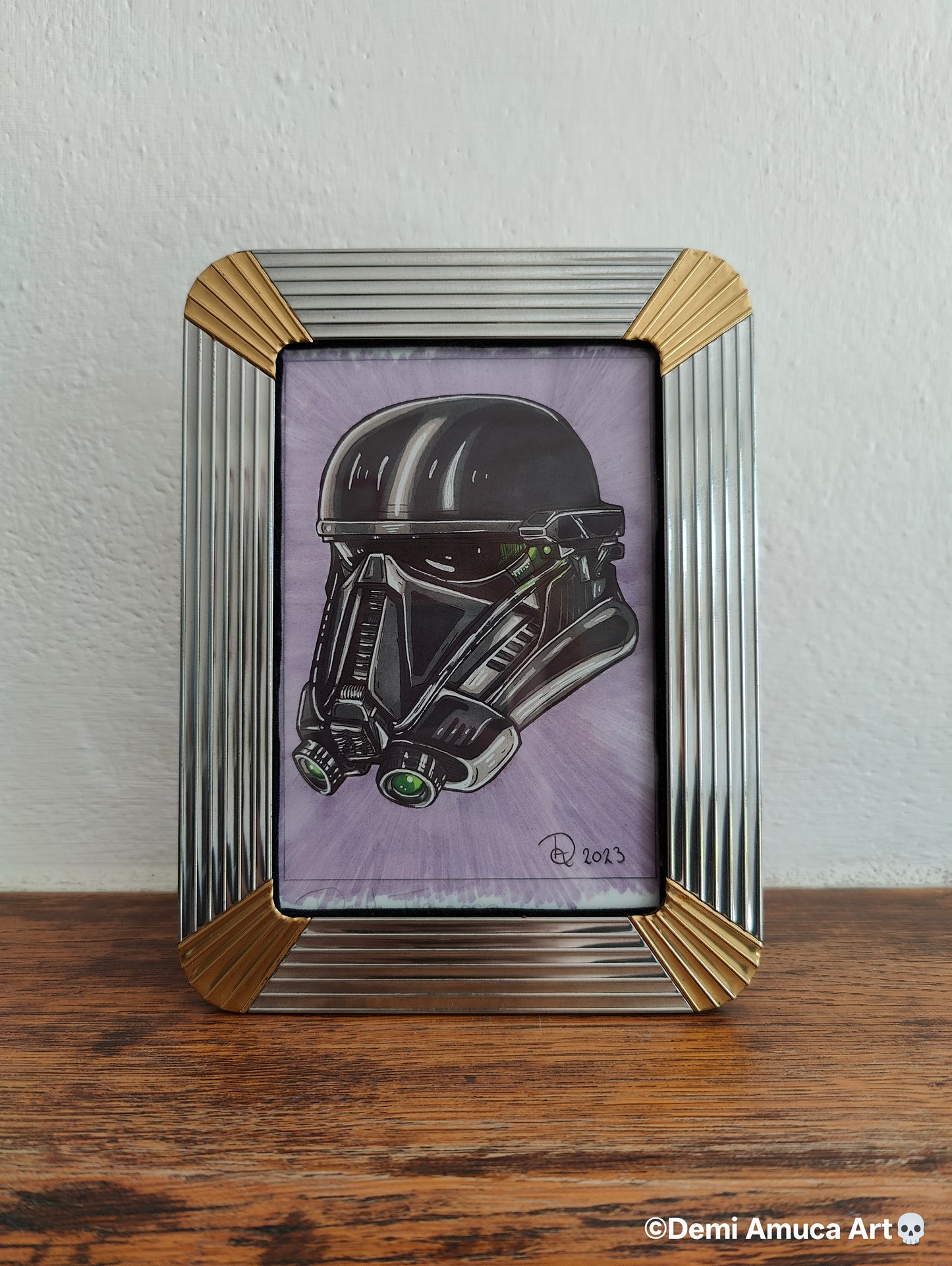 Framed Art Print: Death Trooper Helmet