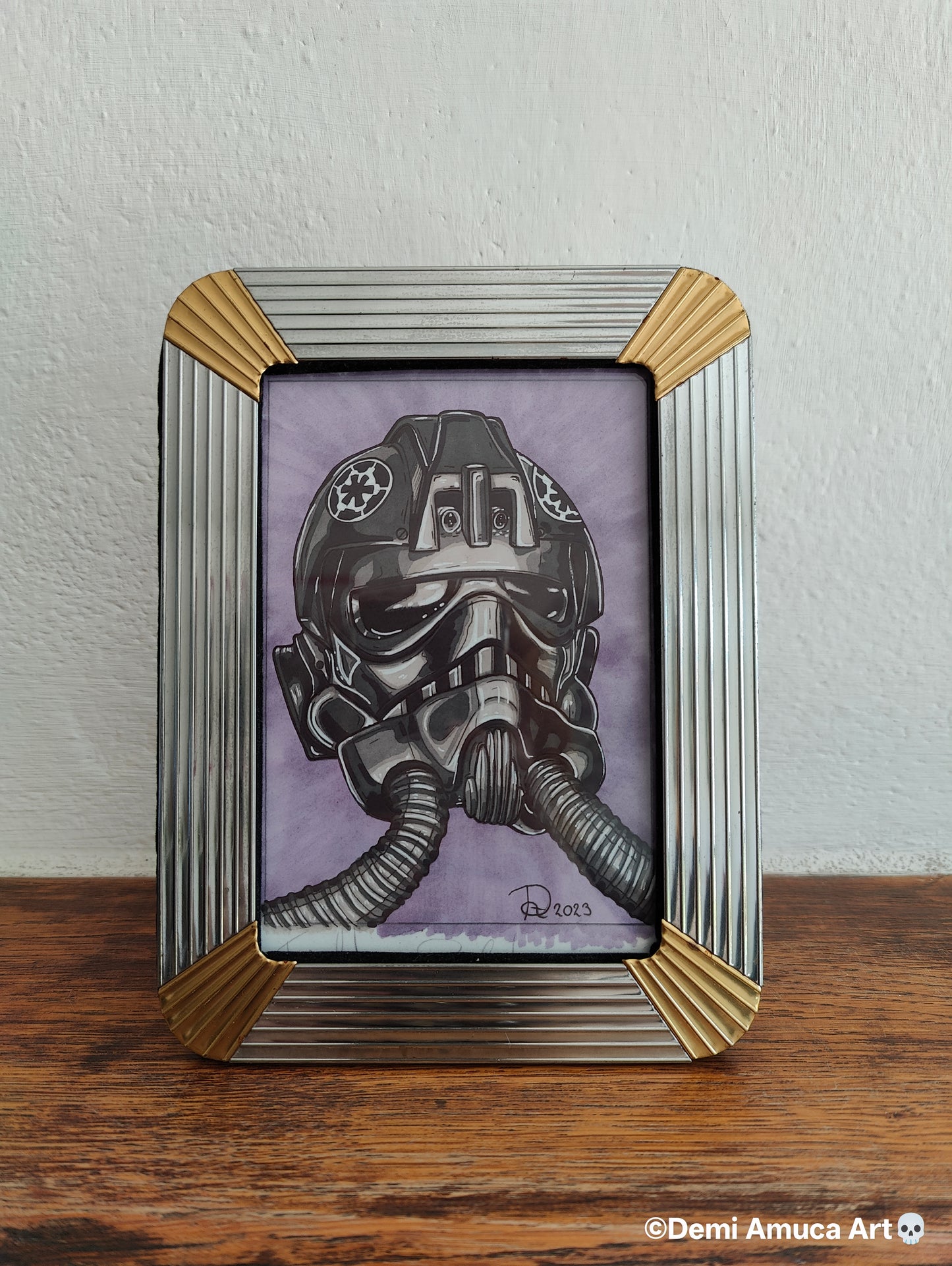 Framed Art Print: Tie Fighter Helmet