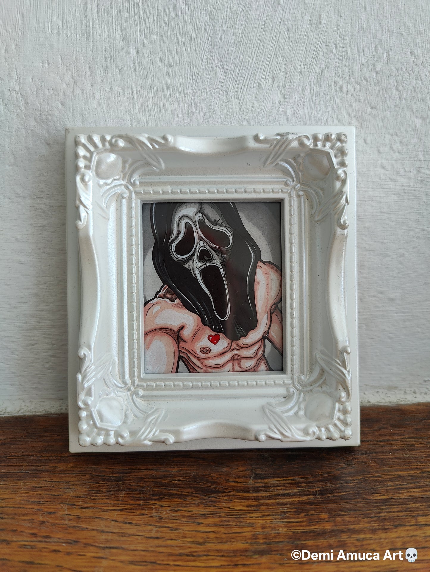 Framed Art Print Ghost Face