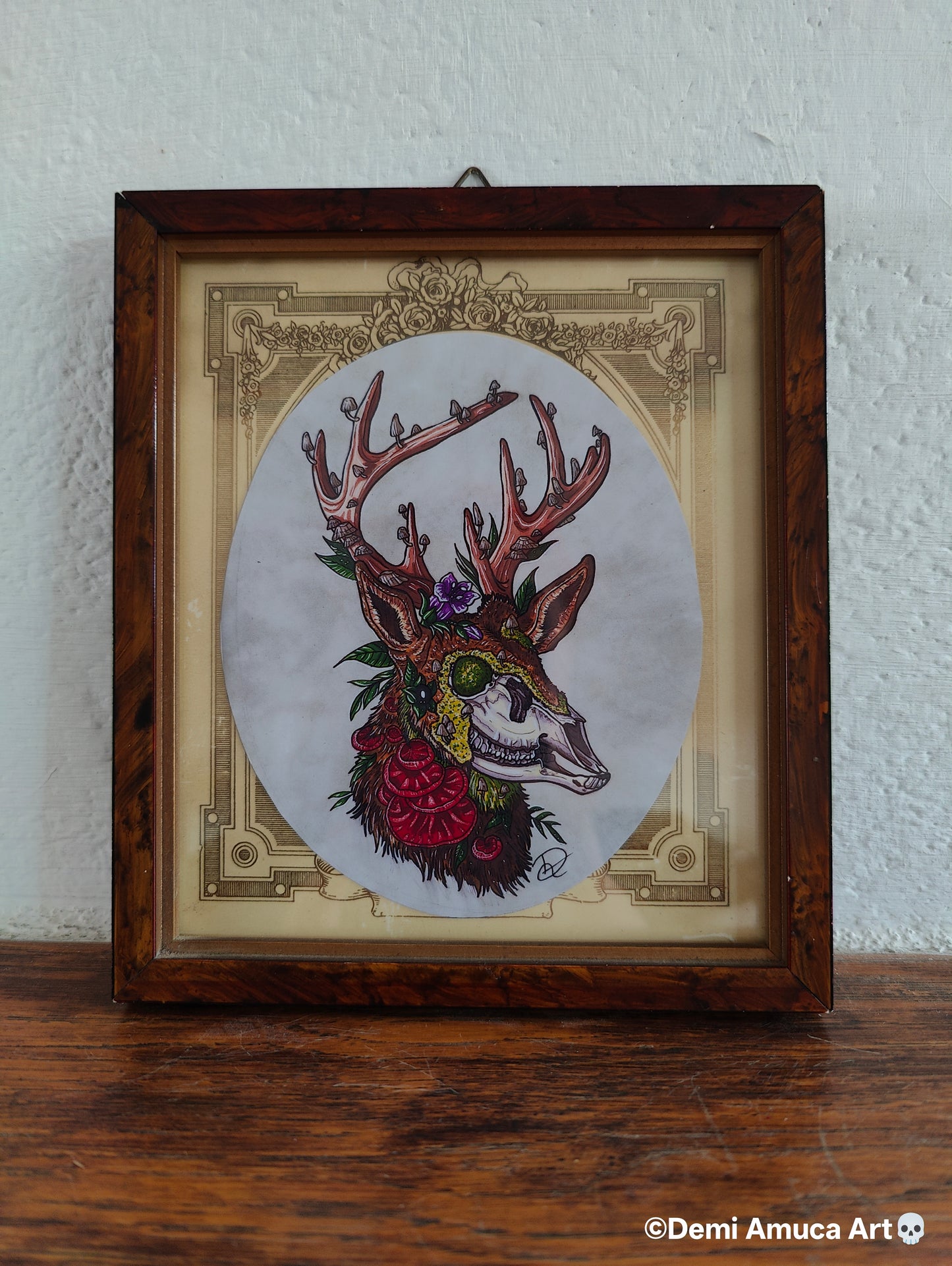 Framed Art Print Dead Deer