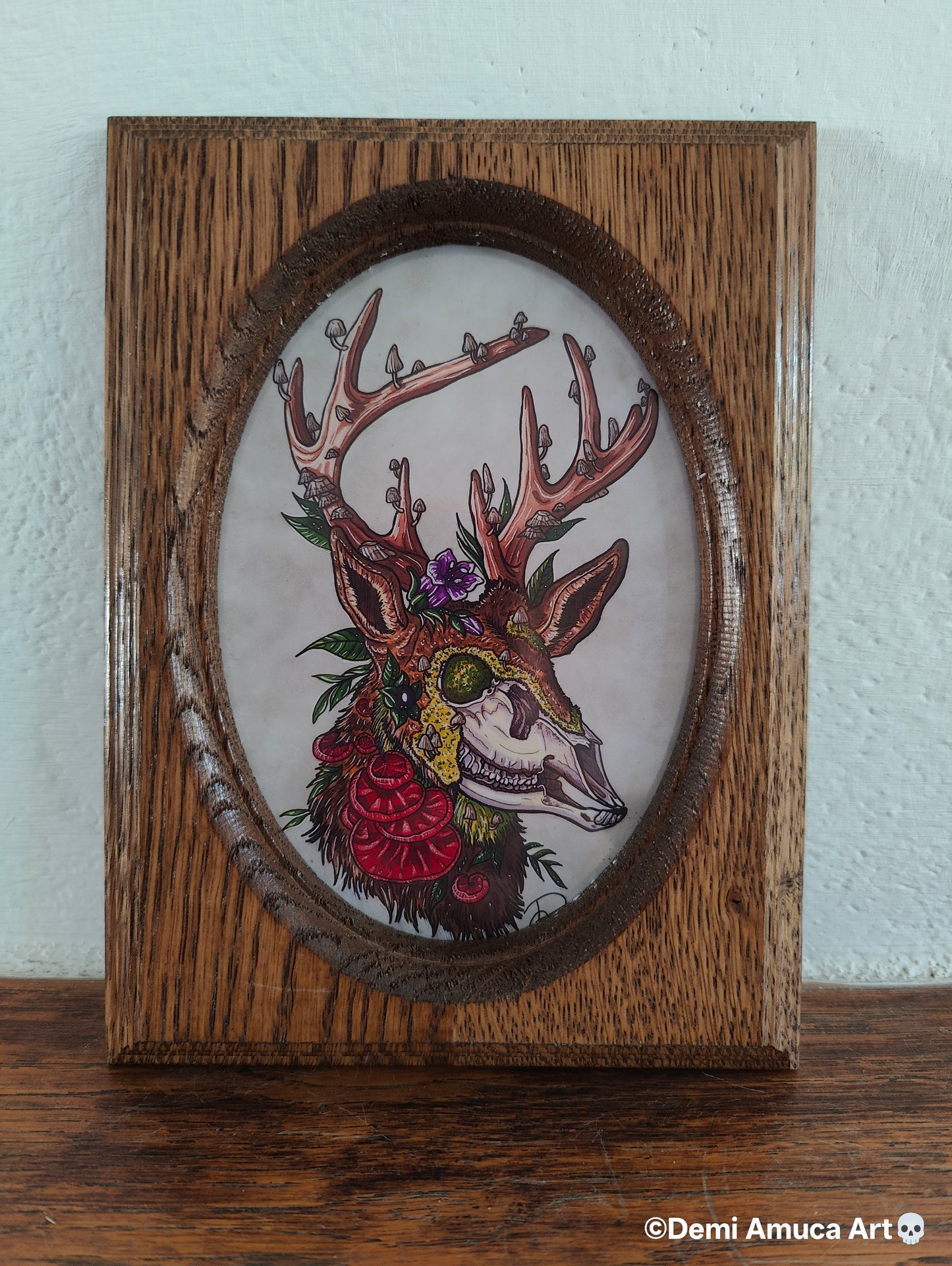 Framed Art Print Dead Deer