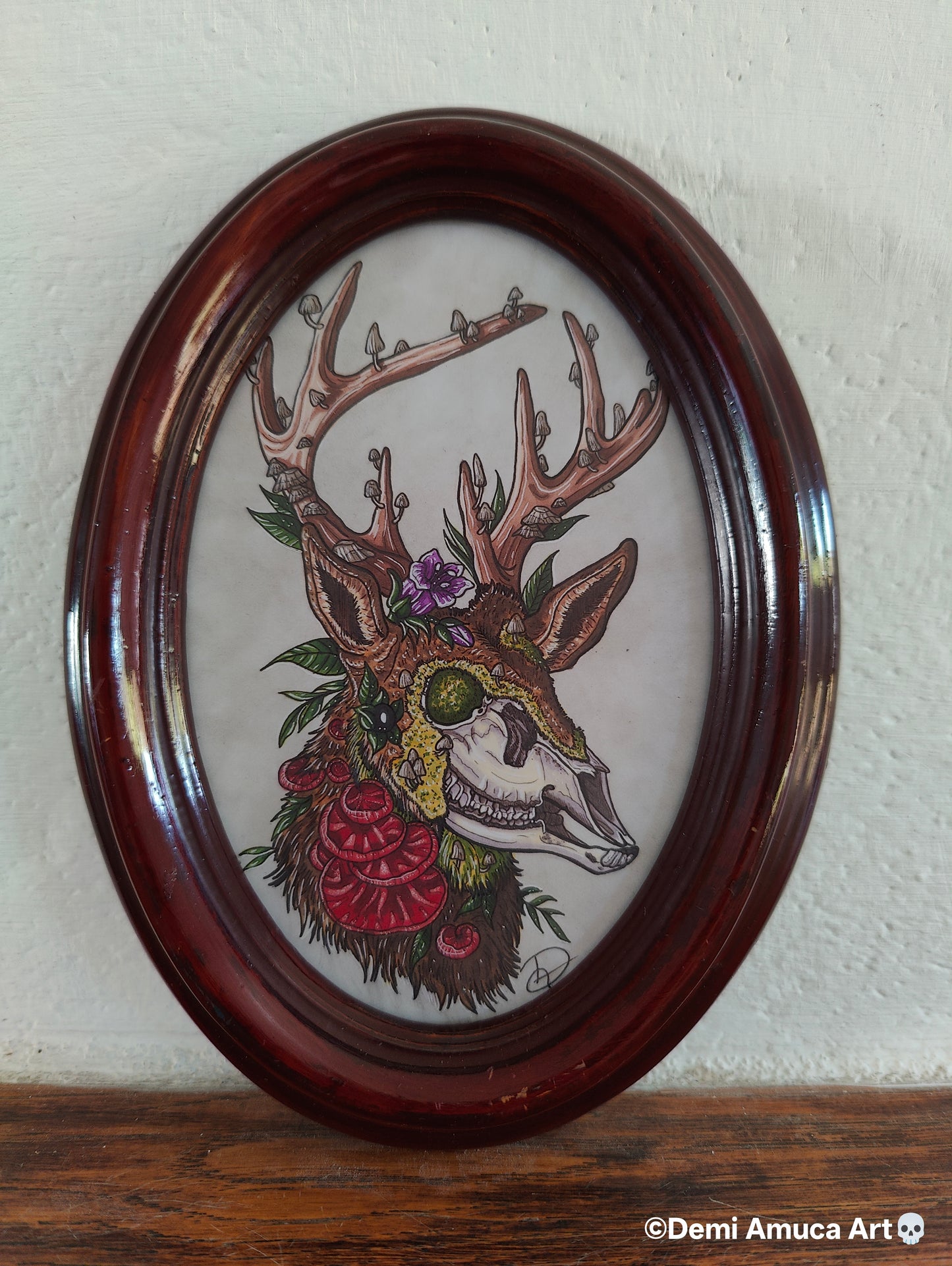Framed Art Print Dead Deer