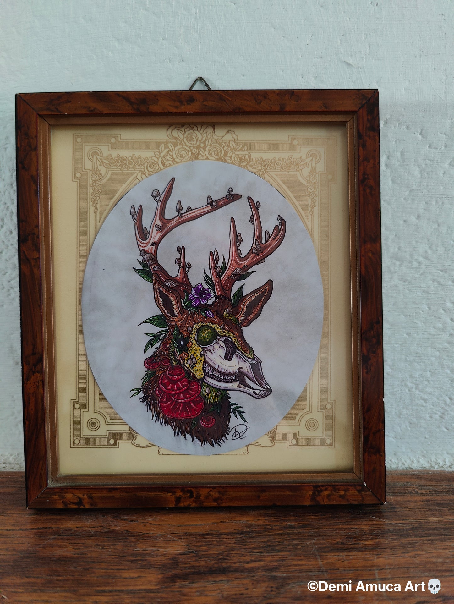 Framed Art Print Dead Deer