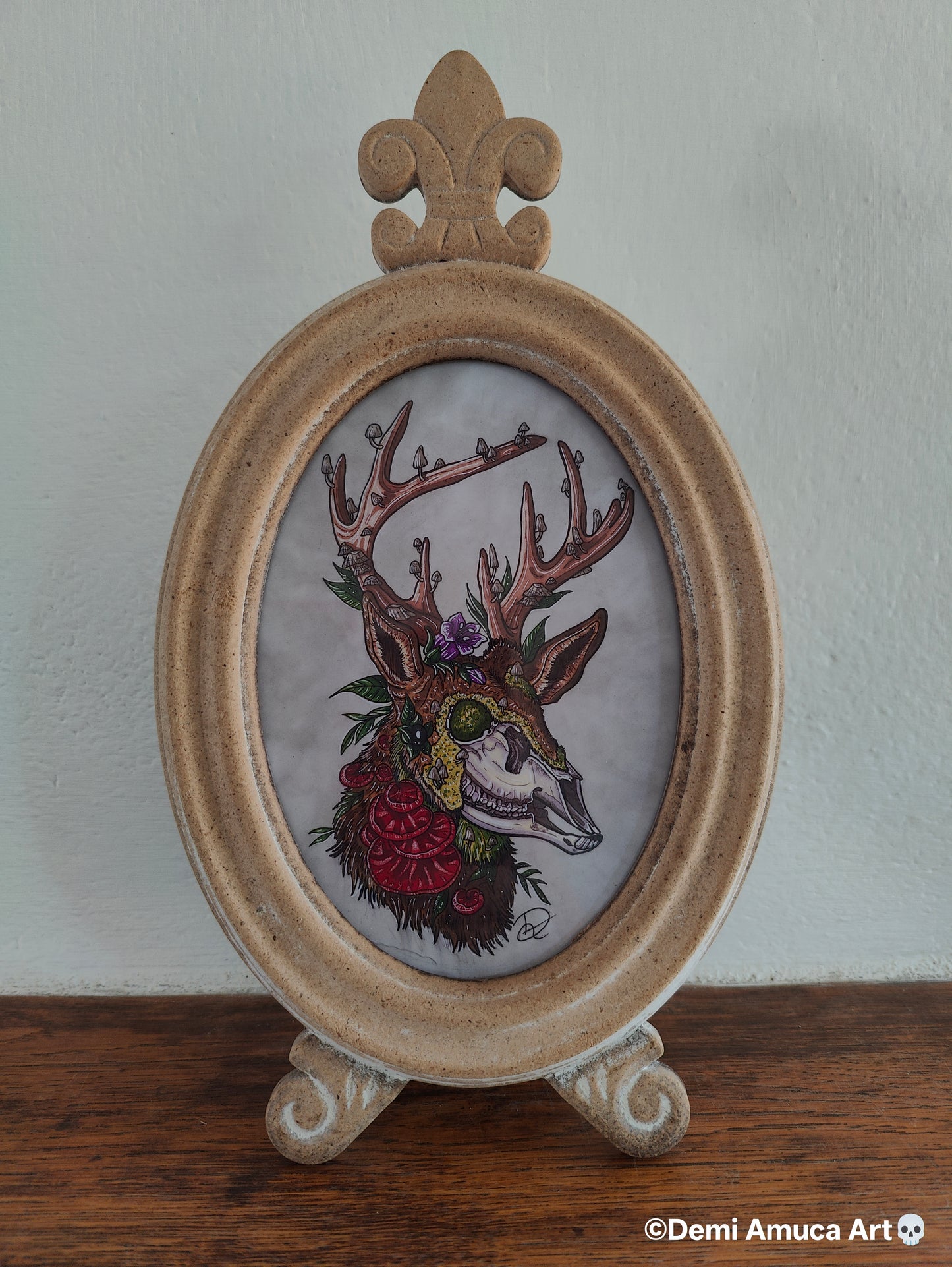 Framed Art Print Dead Deer