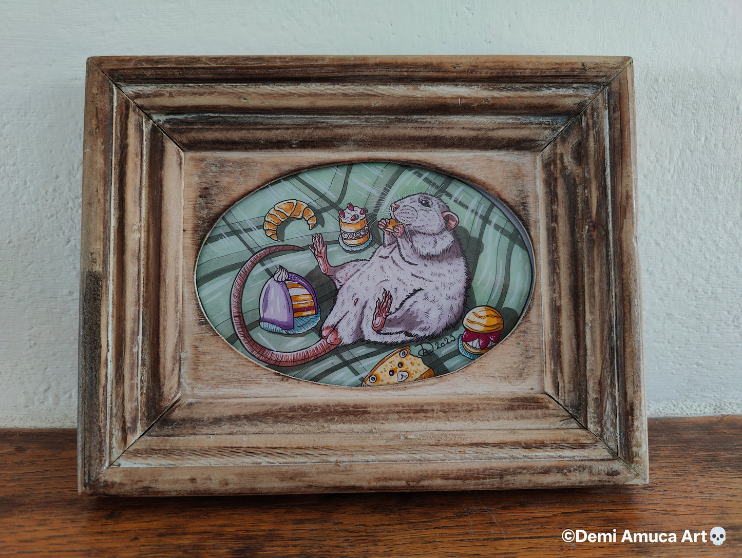 Framed Art Print Snack Rat