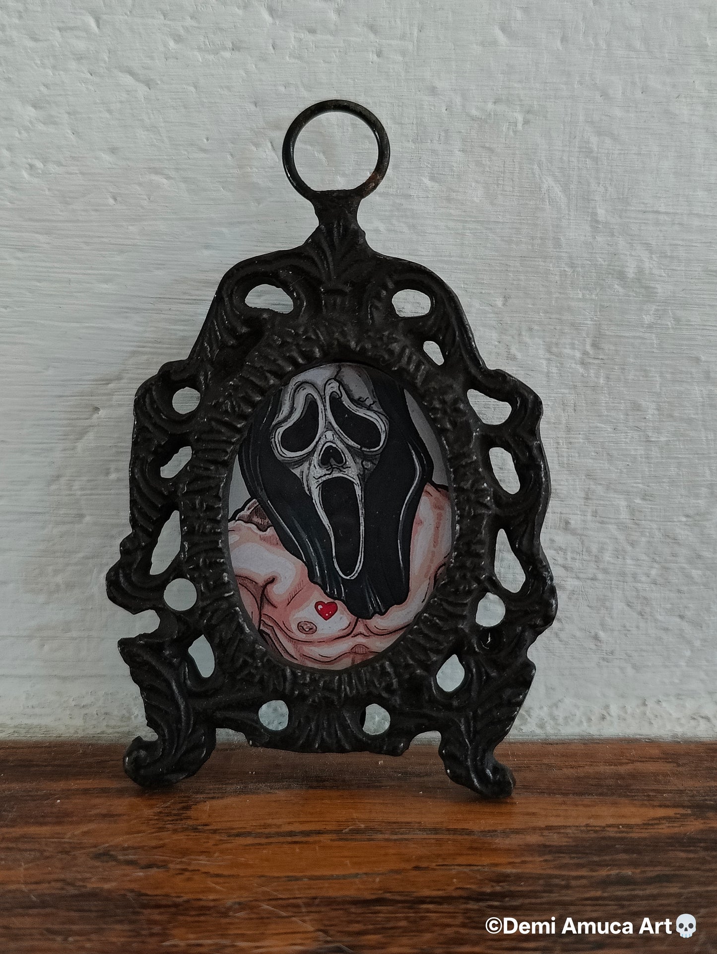 Framed Art Print Ghost Face