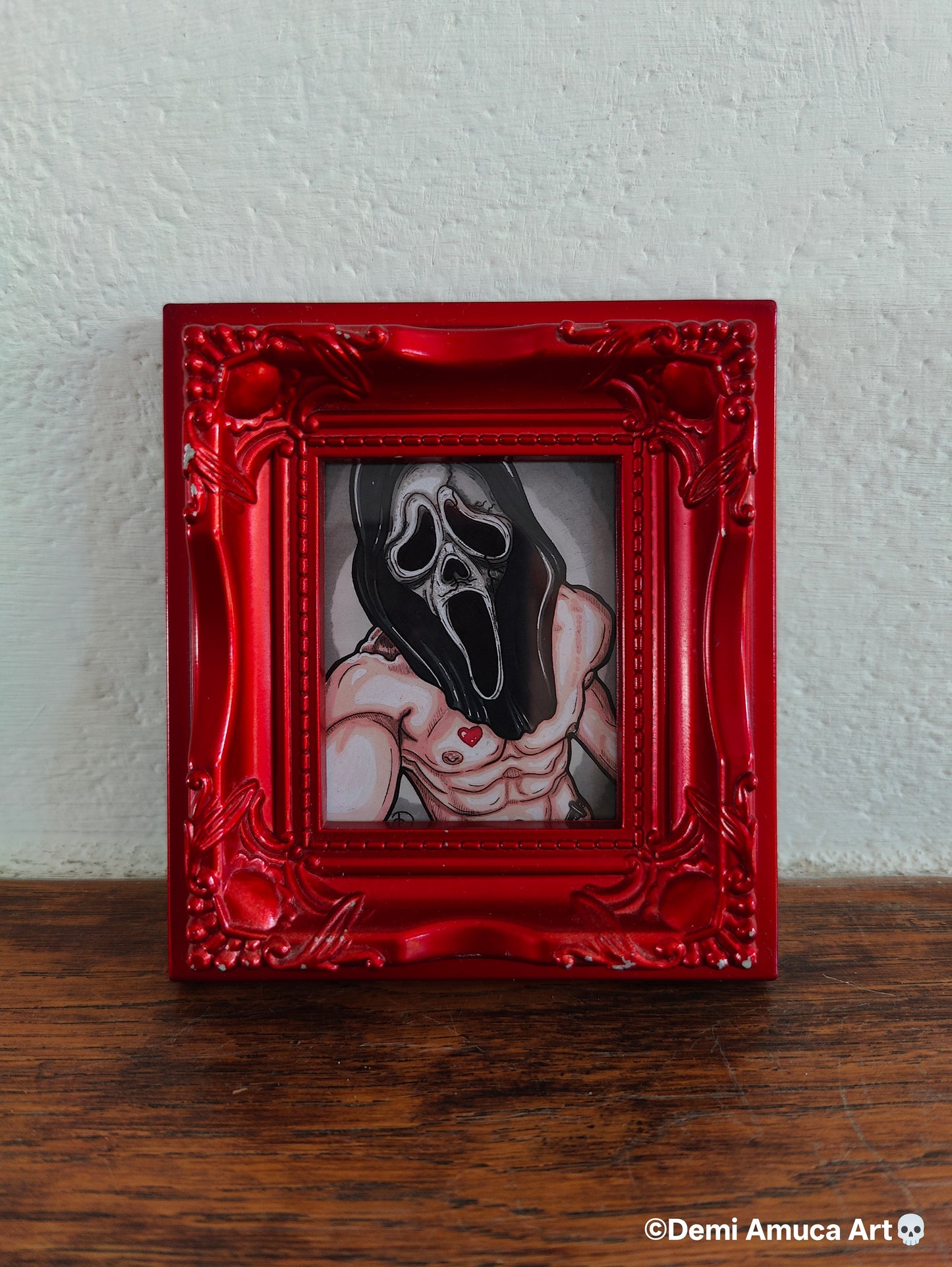 Framed Art Print Ghost Face