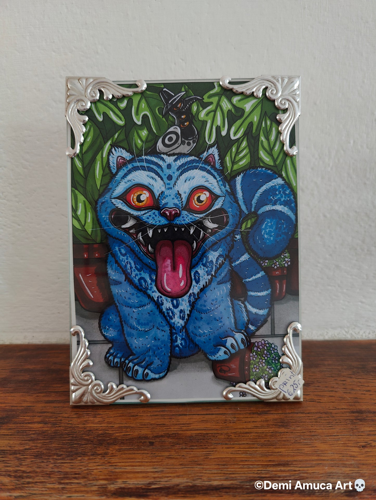 Framed Art Print Derpy Tiger