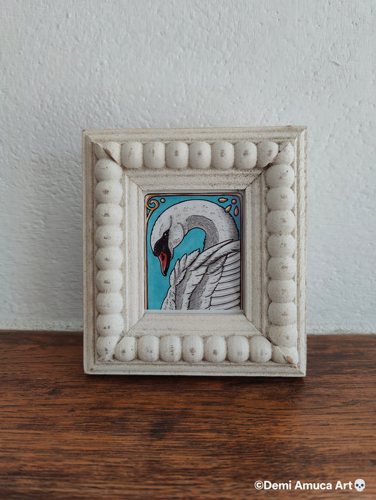 Framed Art Print: Swan