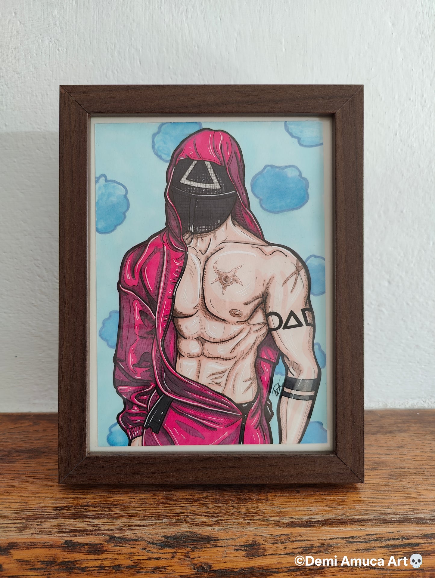 Framed Original: Pink Guard