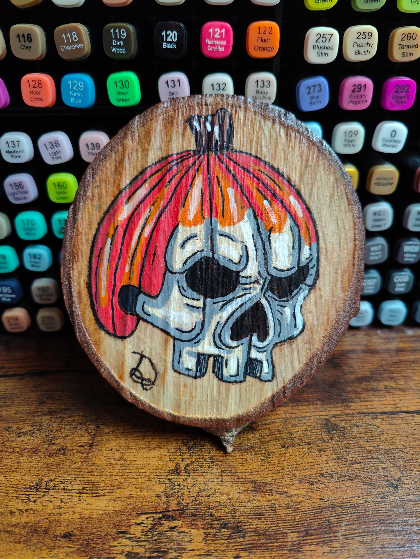 Woodpaint: Pumpkin Skull