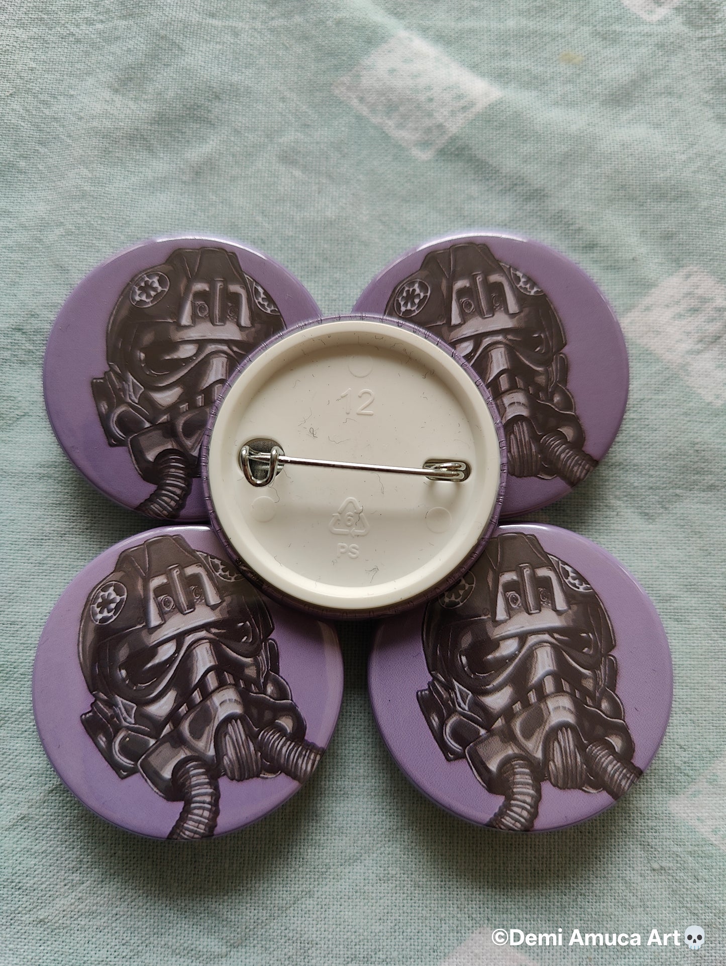Button pin: Tie fighter pilot