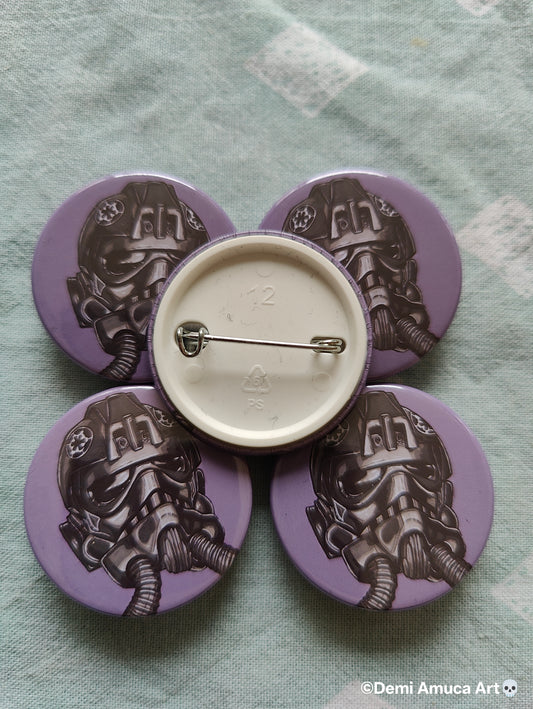 Button pin: Tie fighter pilot