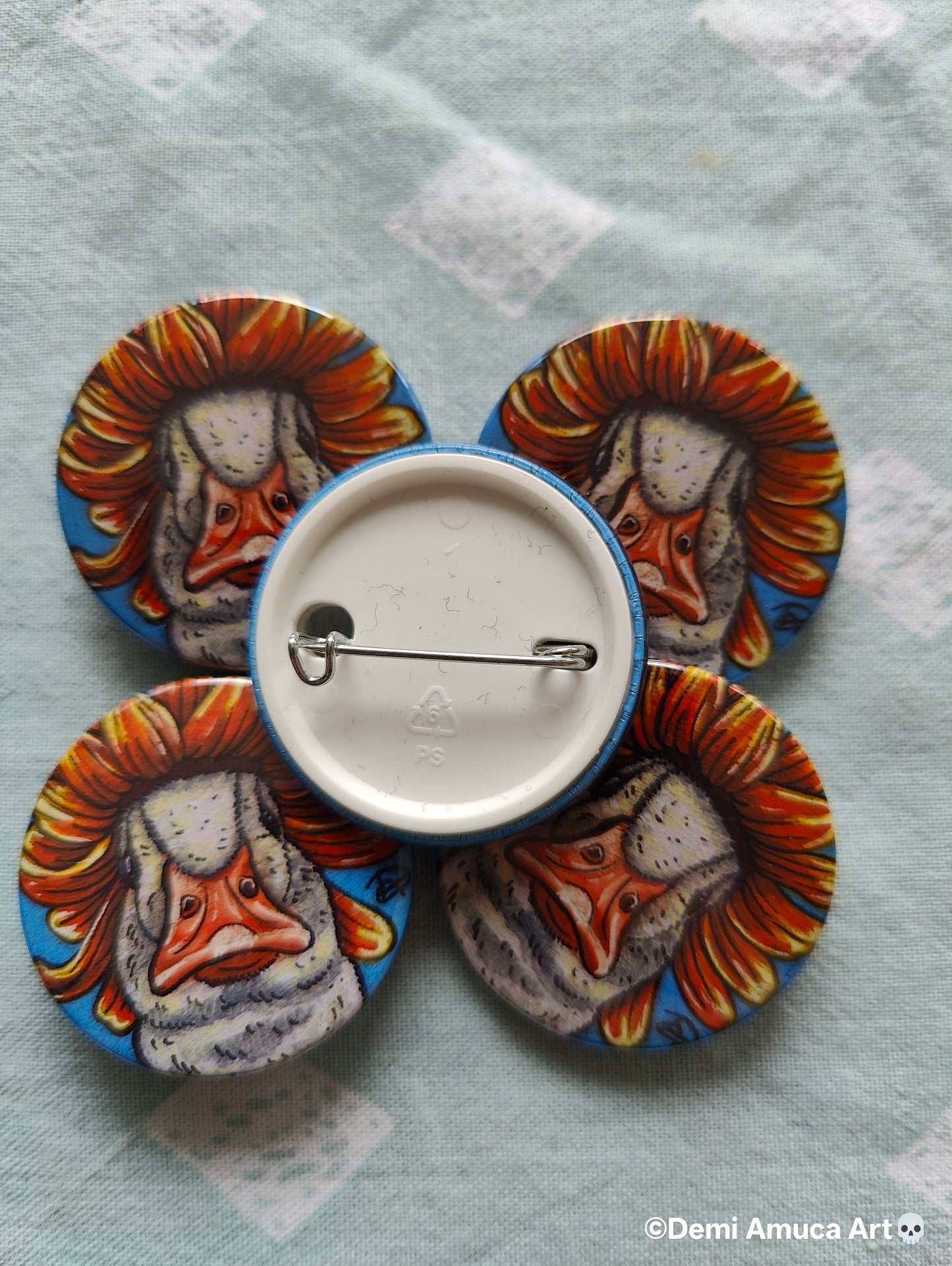 Button pin: Flower Duck