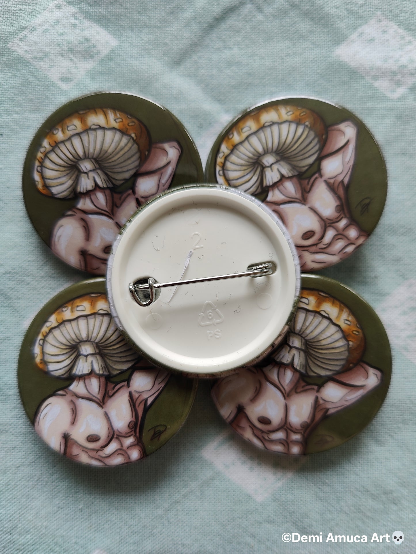 Button pin: Deathcap