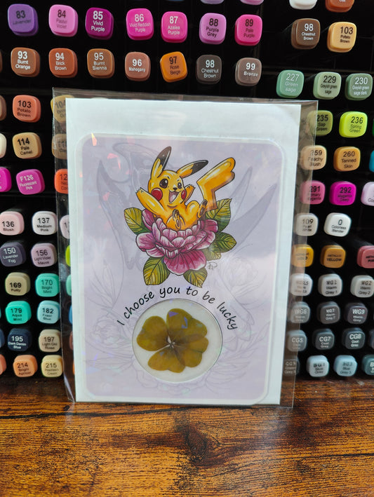 Lucky card Pikachu