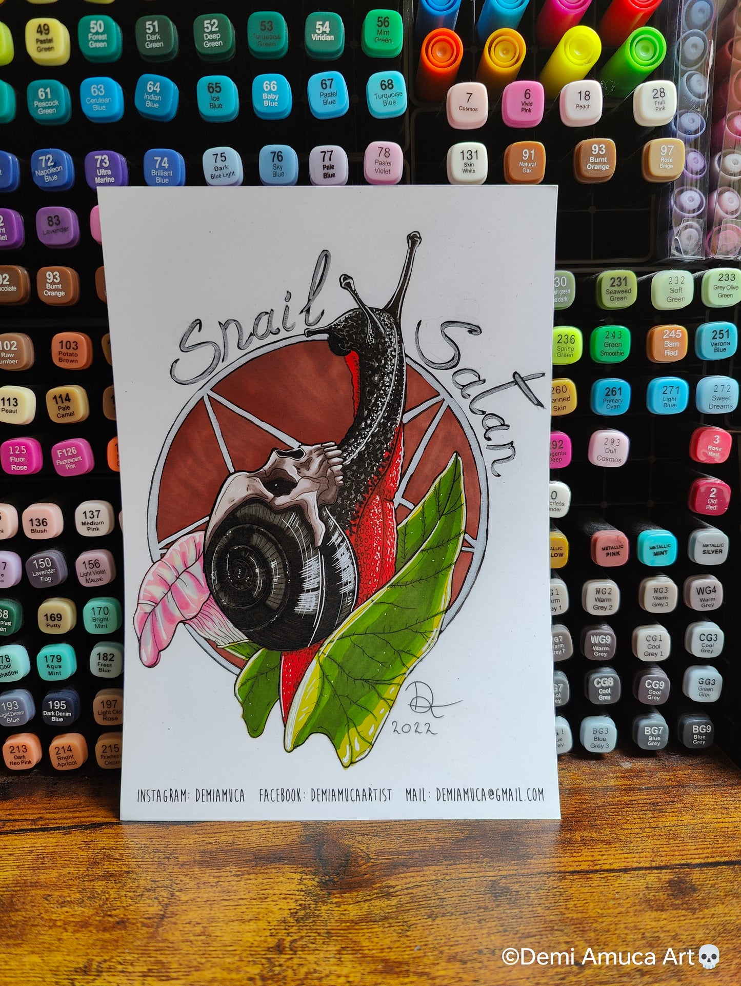 A5 Art print Snail Satan