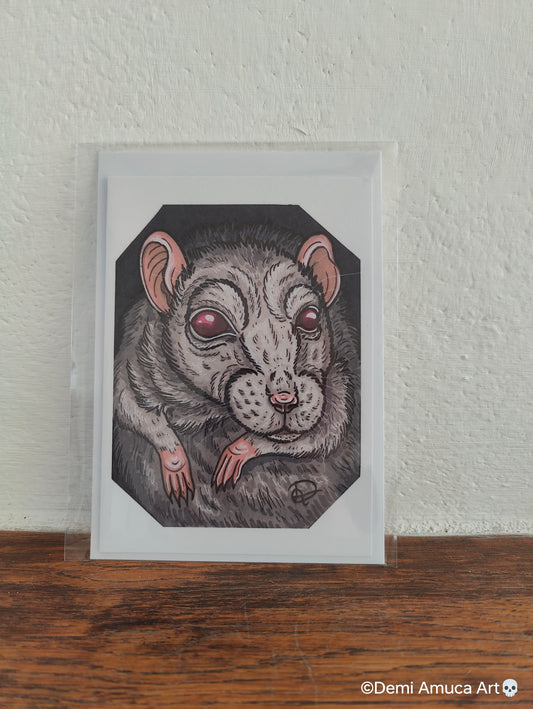 Postcard Spooky Rat