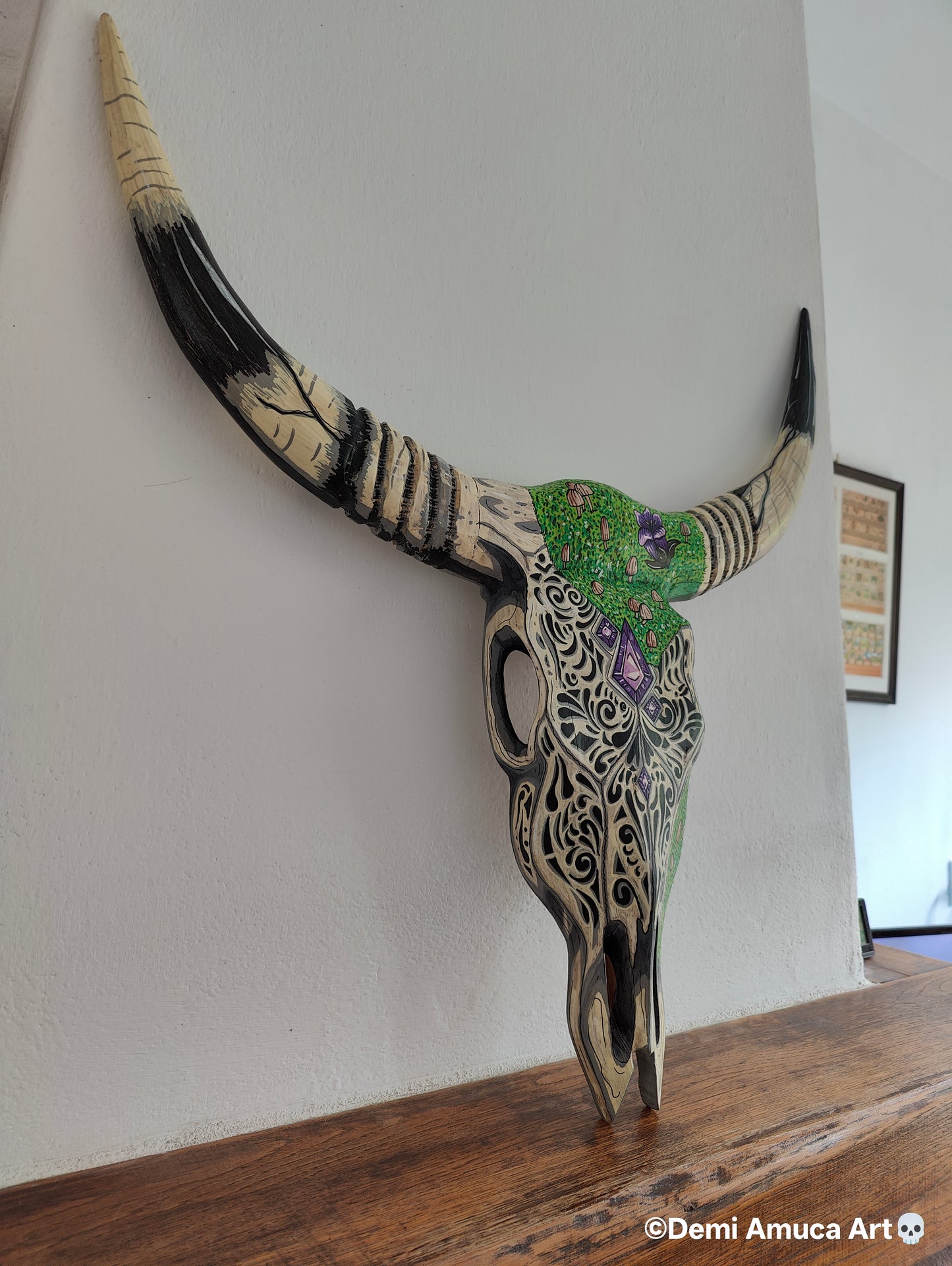 Woodpaint: Cow Skull (No Shipping)