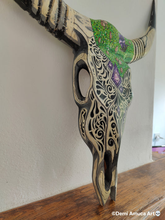 Woodpaint: Cow Skull (No Shipping)