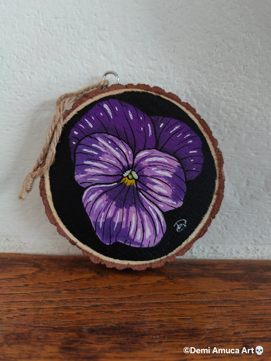 Woodpaint: Purple flower