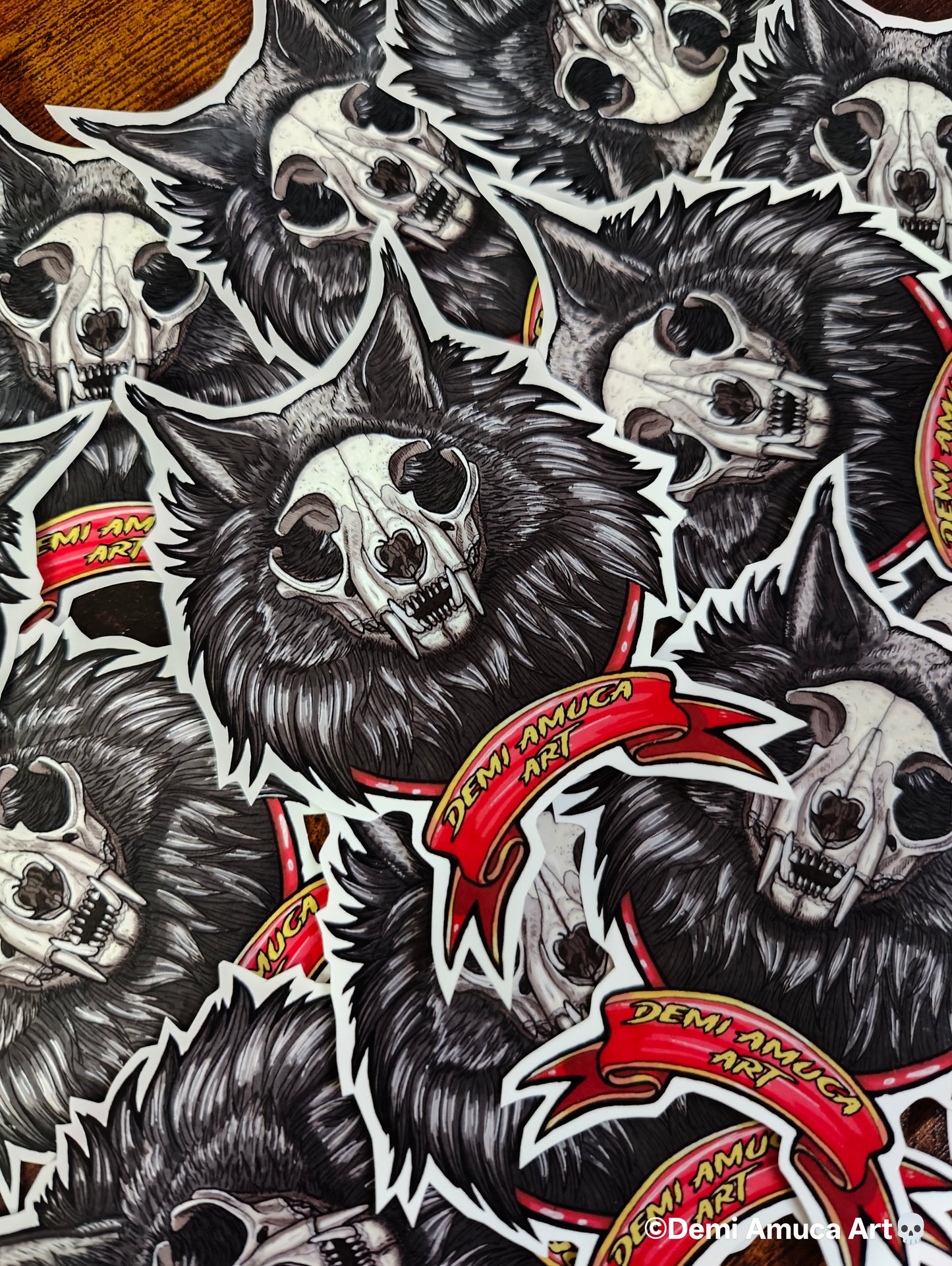 Sticker Cat Skull