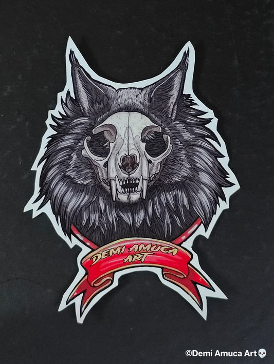Sticker Cat Skull