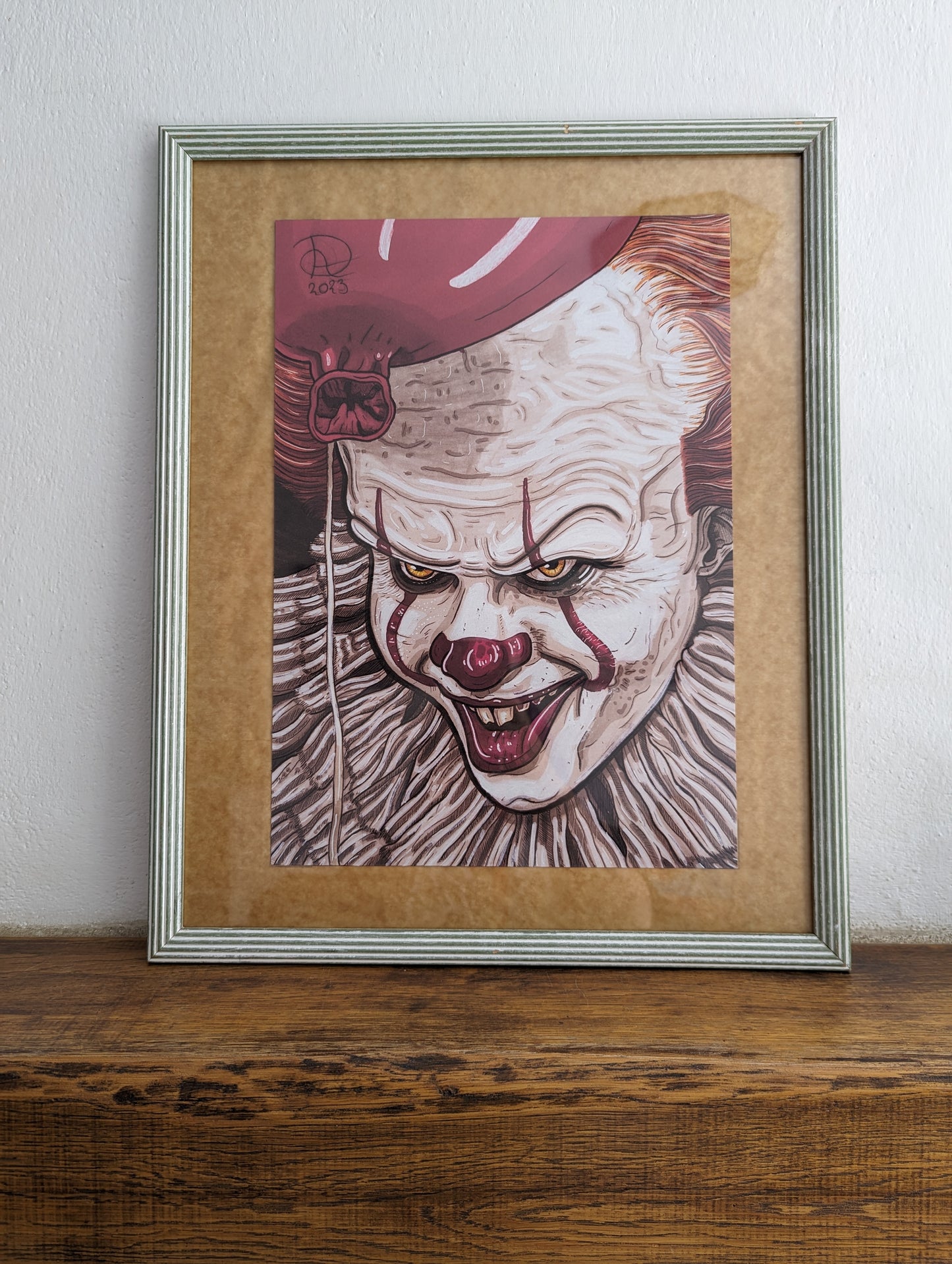 Framed Art Print Pennywise A3 (No shipping)