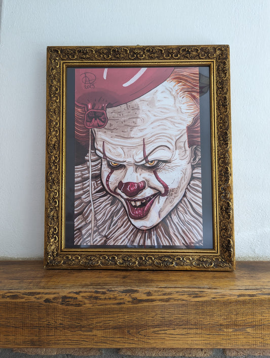 Framed Art Print Pennywise A3 (No shipping)