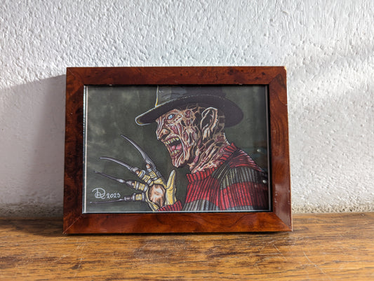 Framed Art Print Freddy Krueger